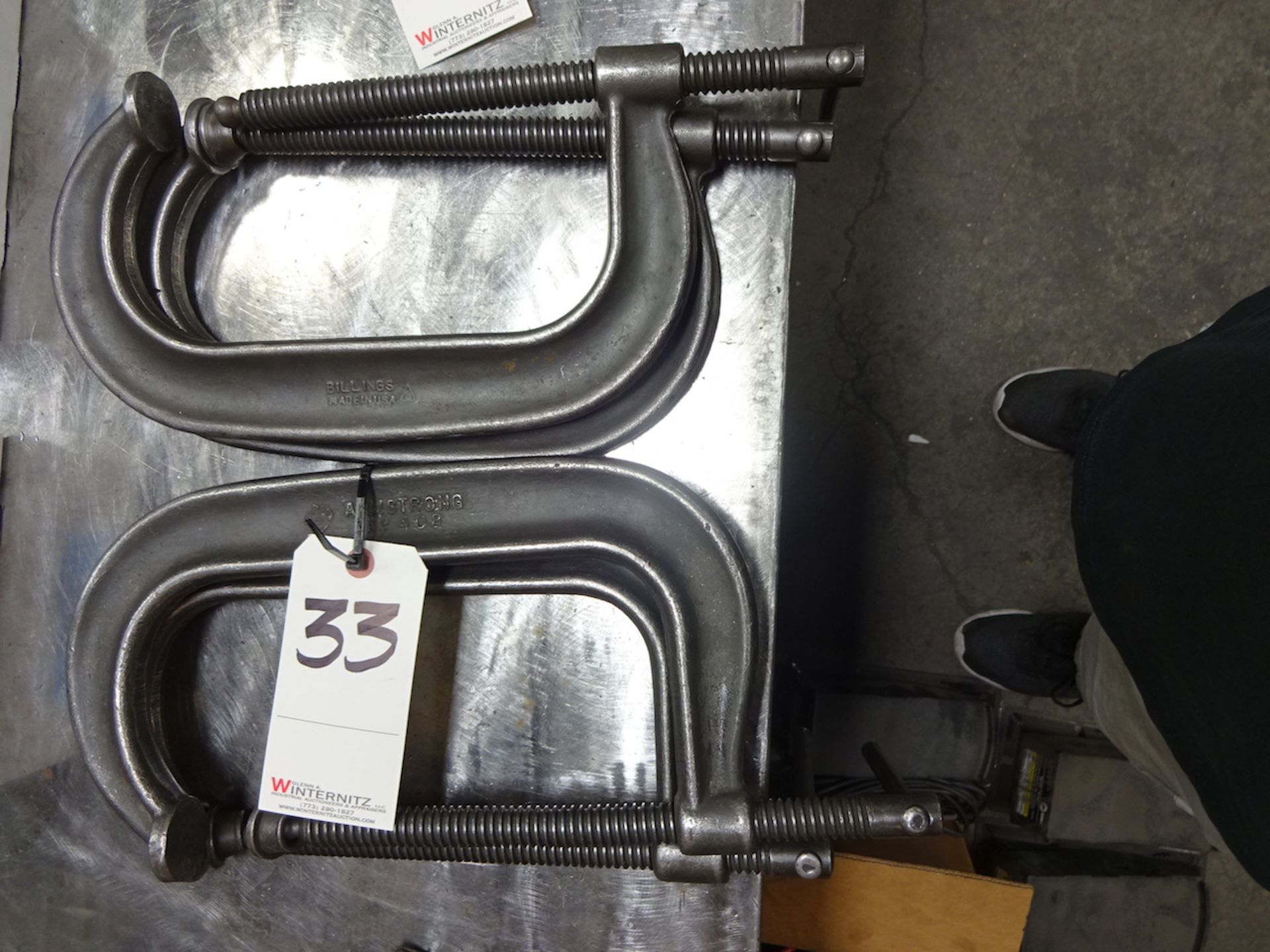 LOT: (4) Large C-Clamps