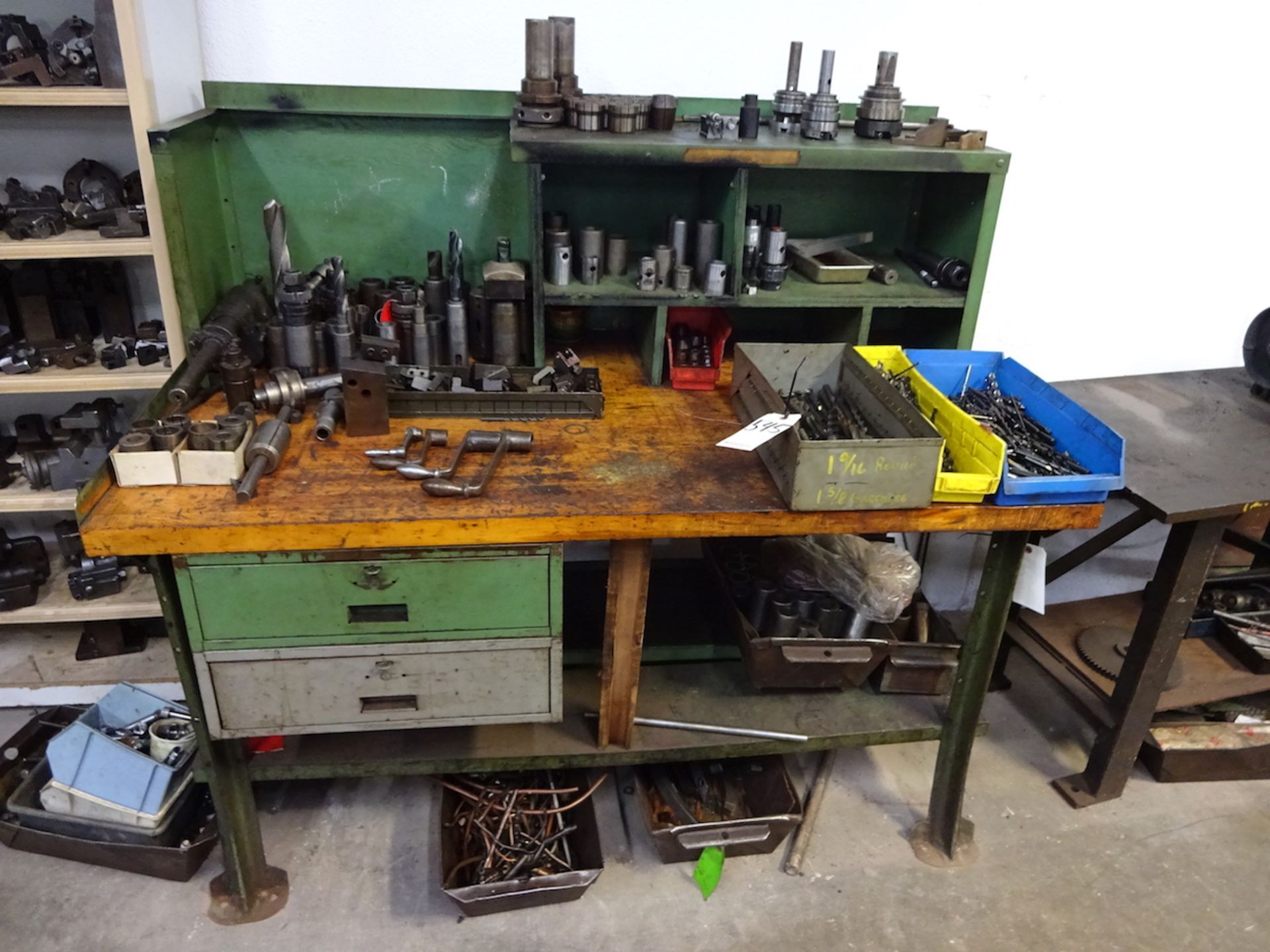 LOT: Work Bench with Assorted Greenlee Tooling