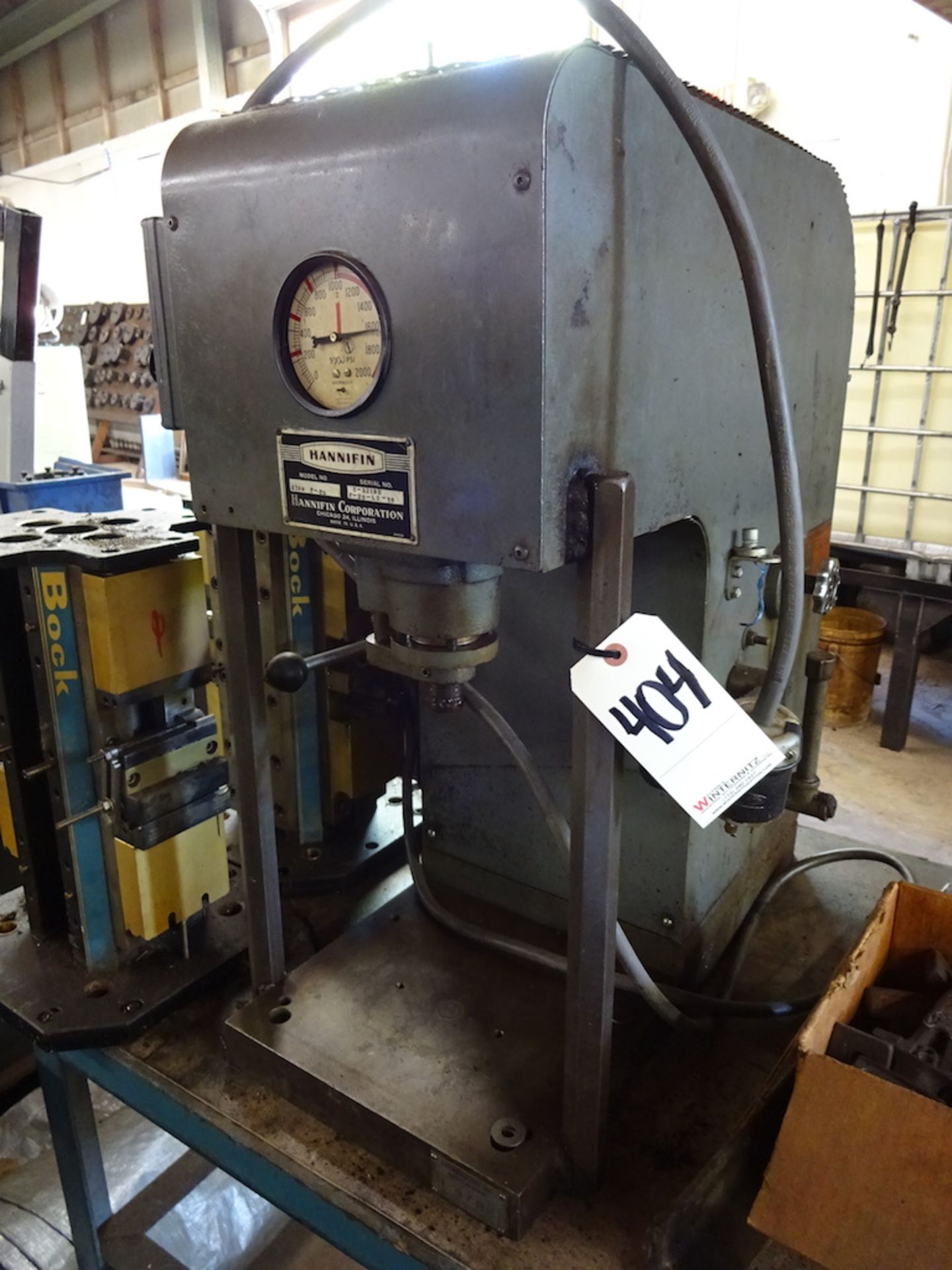 Hannifin Model 2 Ton F-20 Hydraulic Press, S/N C-52190/F-20-L2-19