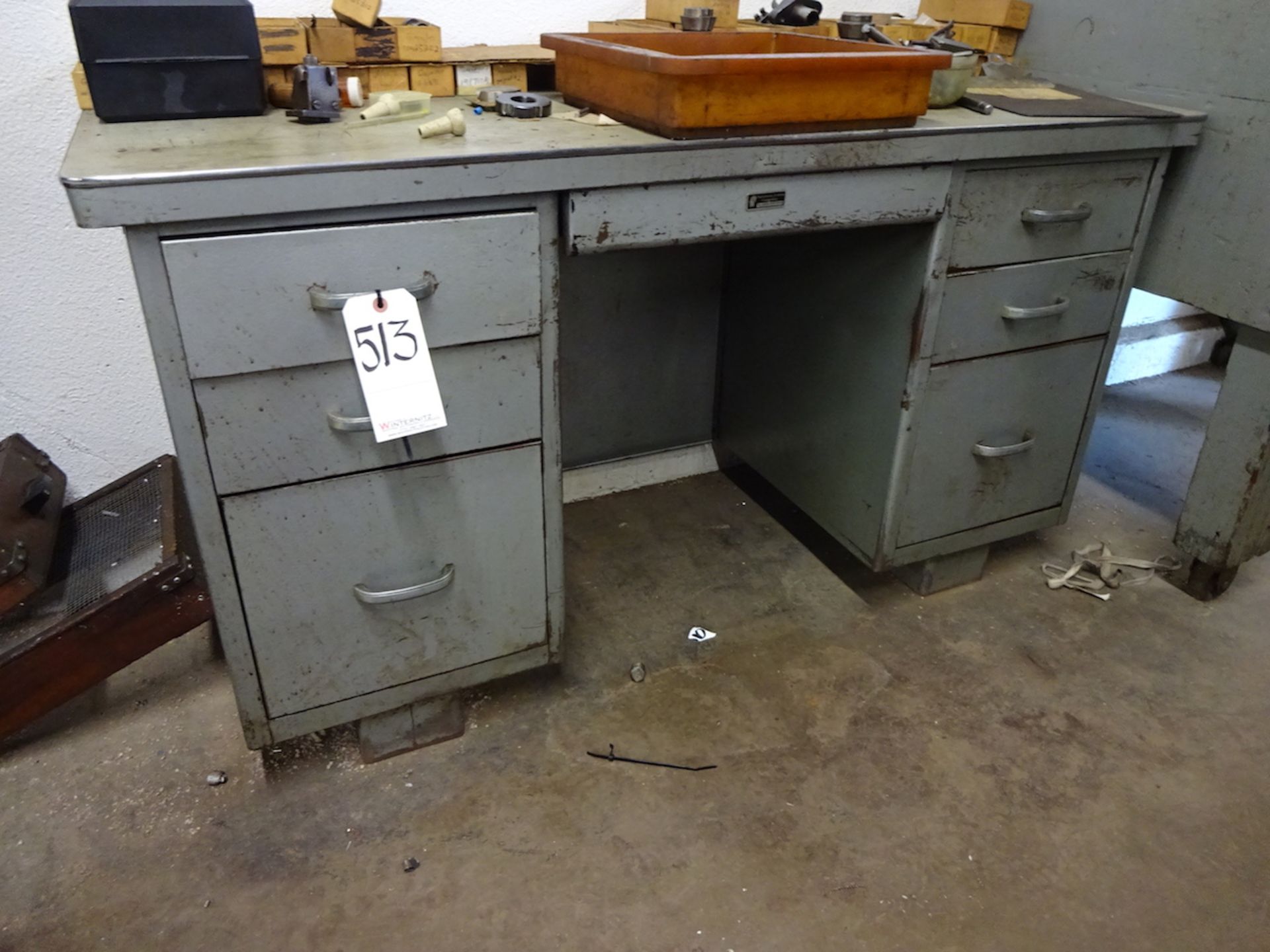 Gray Metal Desk