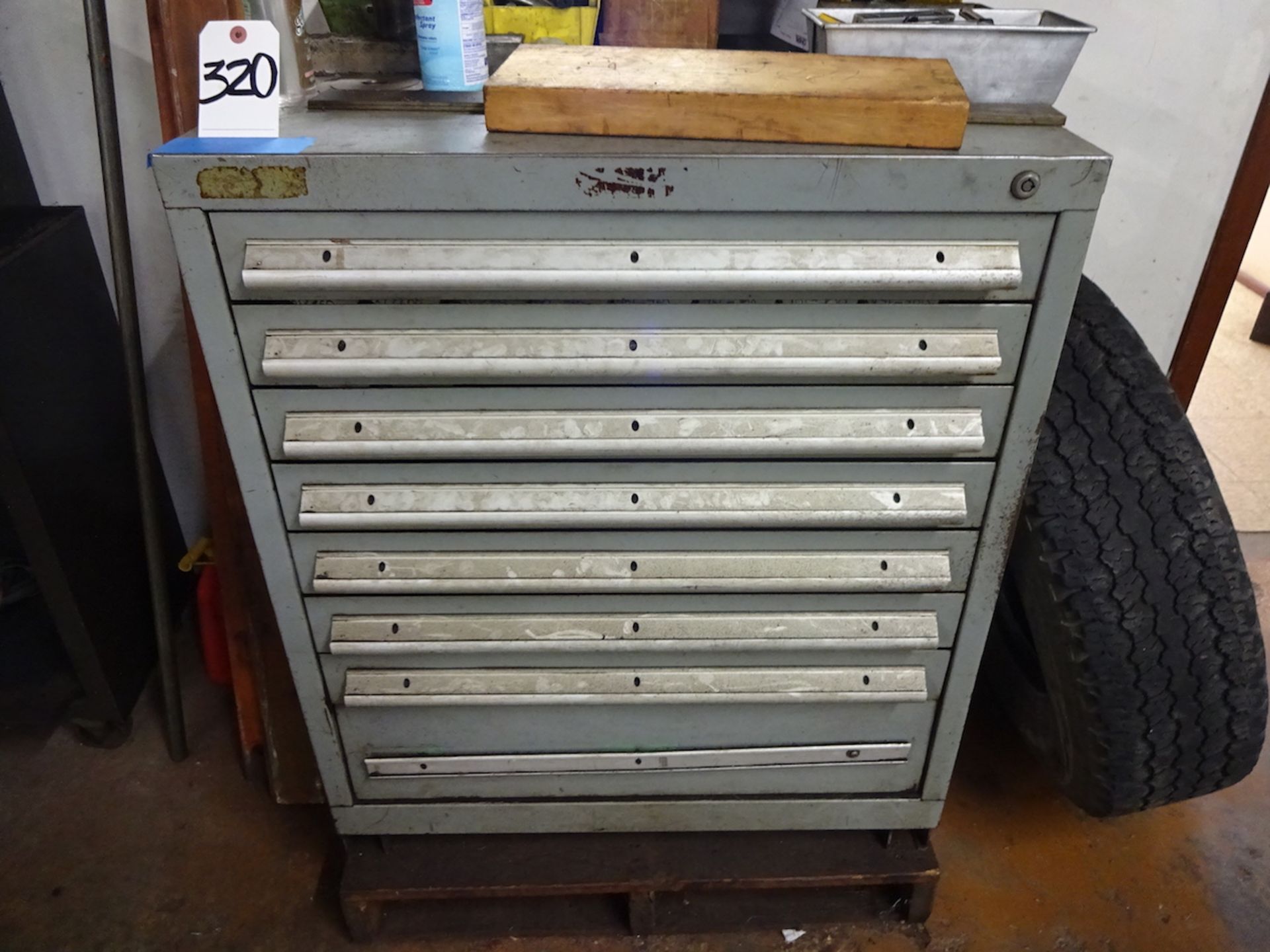 Lot: Cabinet with Assorted Drills & Reamers