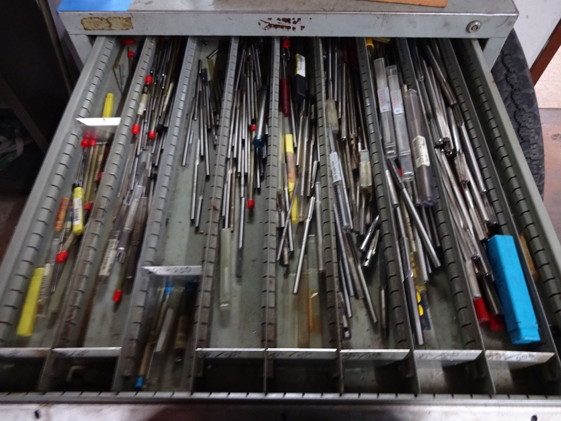 Lot: Cabinet with Assorted Drills & Reamers - Image 2 of 3