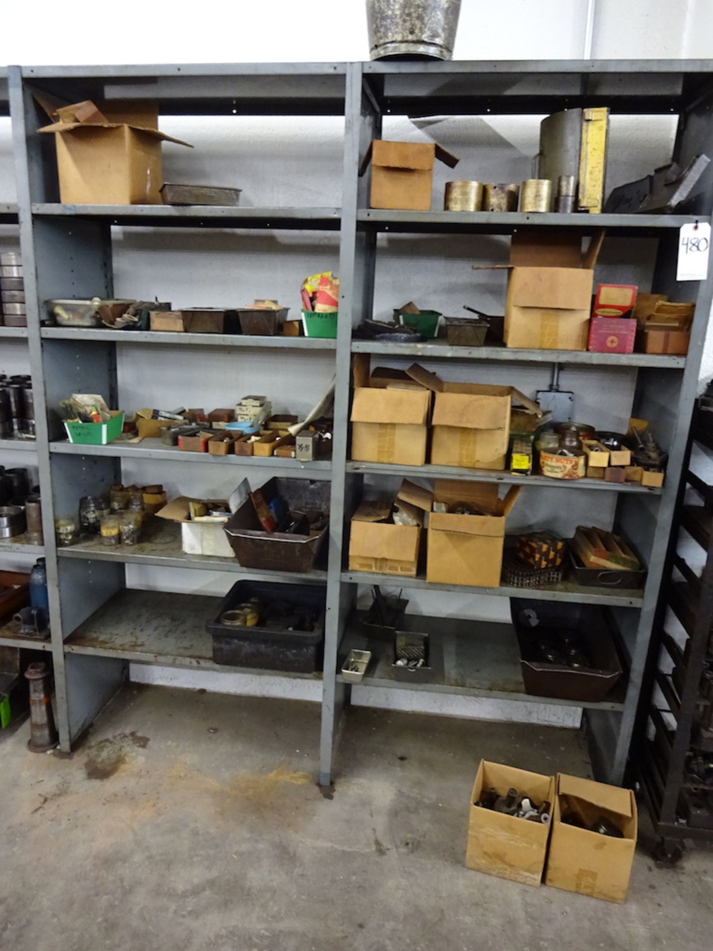 LOT: Assorted Brown & Sharpe Tooling in (2) Sections of Steel Shelving