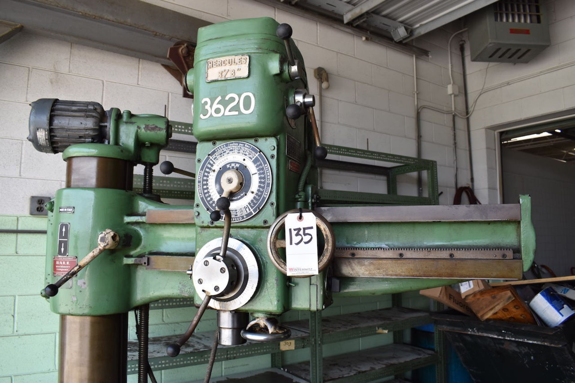 HERCULES 3 FT. COLUMN X 8 IN. ARM RADIAL ARM DRILL: S/N N/A, - Image 2 of 9