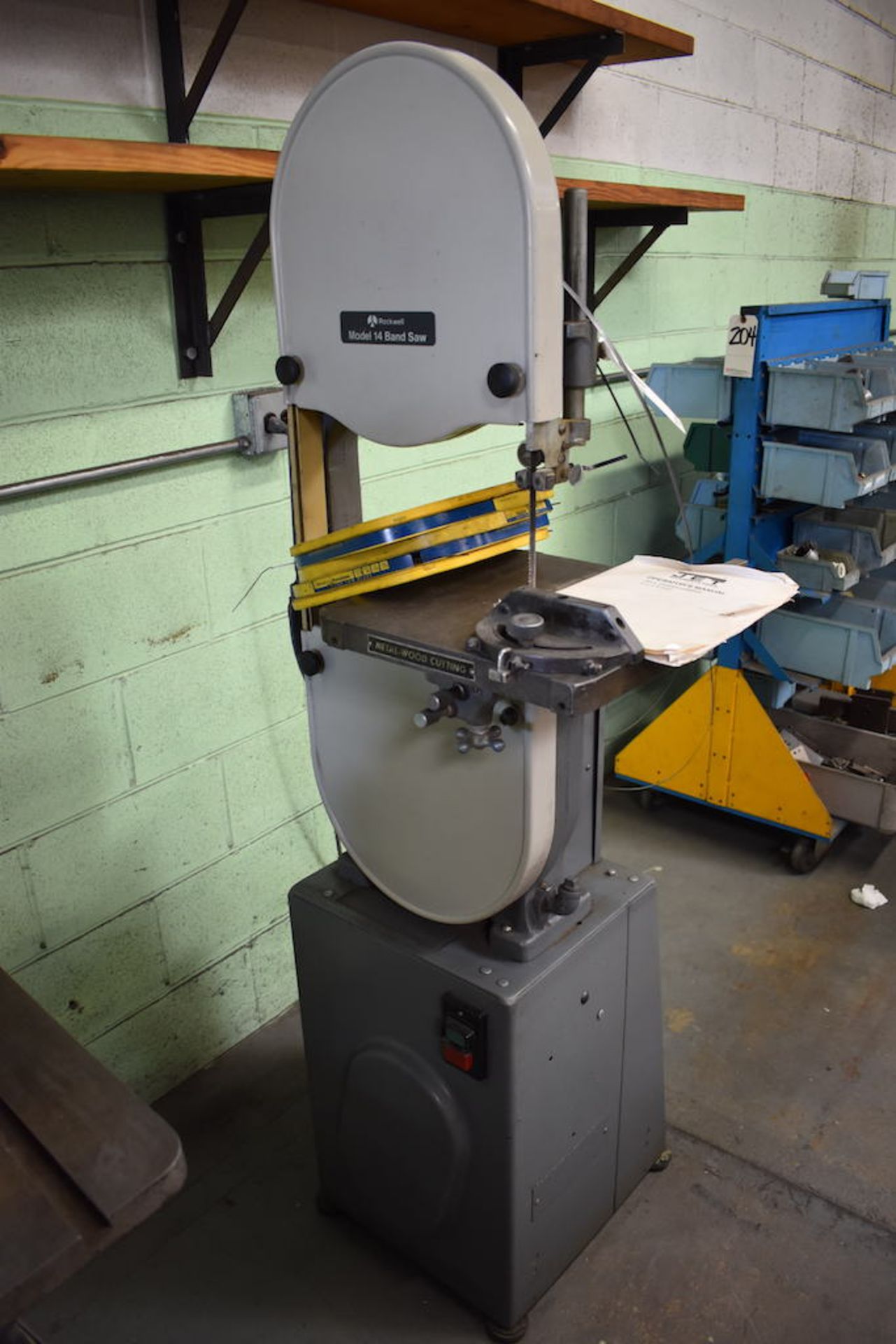 ROCKWELL/DELTA 14 IN MODEL 14 BANDSAW: S/N KL7375