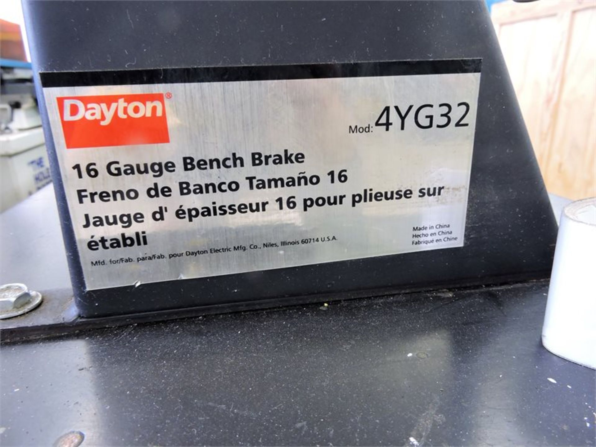 Dayton Model 4YG32 16 Gauge x 48" Hand Brake (New) (Deerfield Beach , FL) - Image 2 of 2