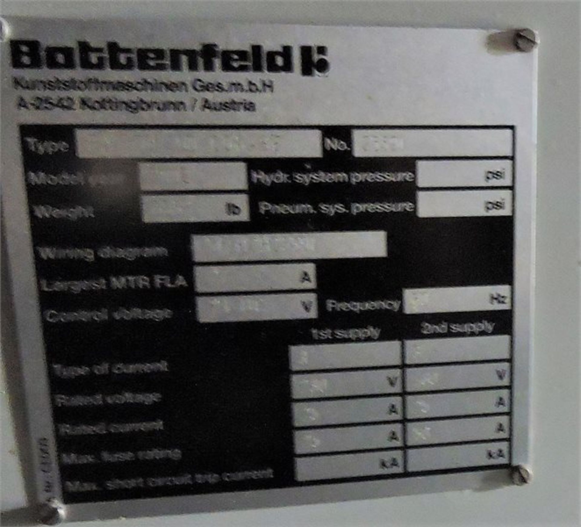 Battenfeld Model BA 500/200 CDK 68E 4oz Horizontal Injection Molder New (2002) - Image 10 of 29