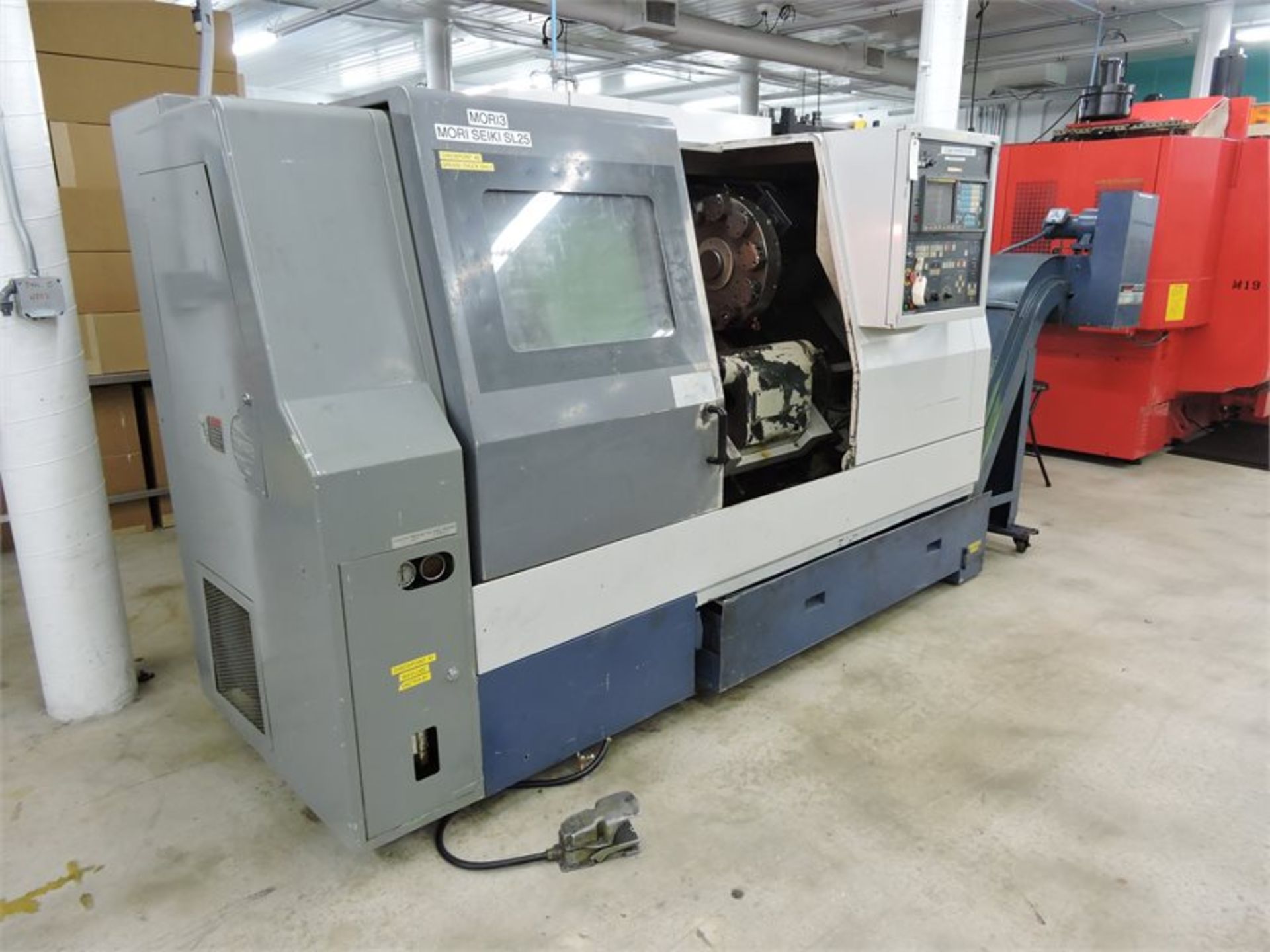 Mori Seiki Model SL25B/500 2 Axis Slant Bed CNC Lathe S/n 3916, - Image 4 of 10