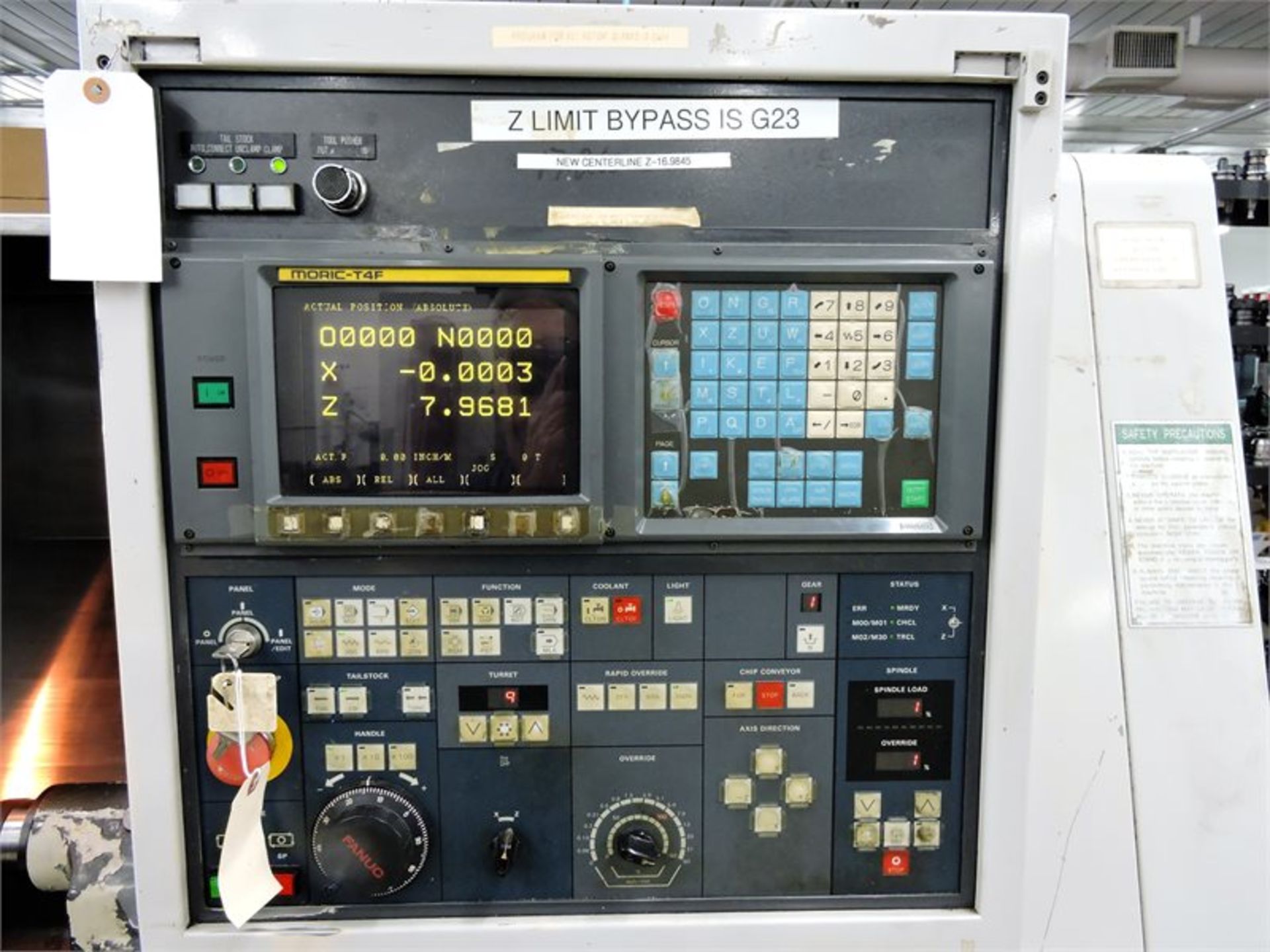 Mori Seiki Model SL25B/500 2 Axis Slant Bed CNC Lathe S/n 3916, - Image 5 of 10