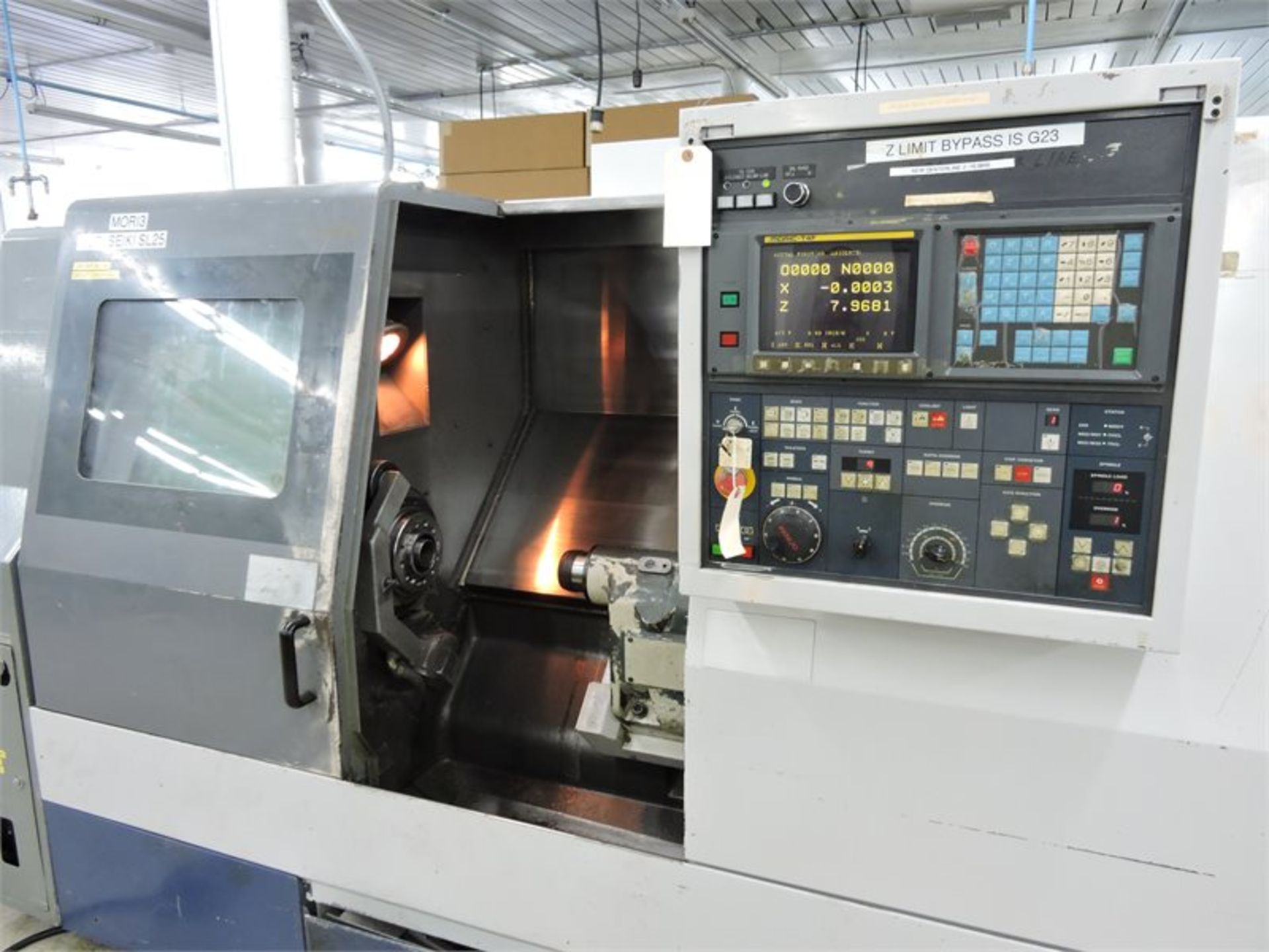 Mori Seiki Model SL25B/500 2 Axis Slant Bed CNC Lathe S/n 3916,