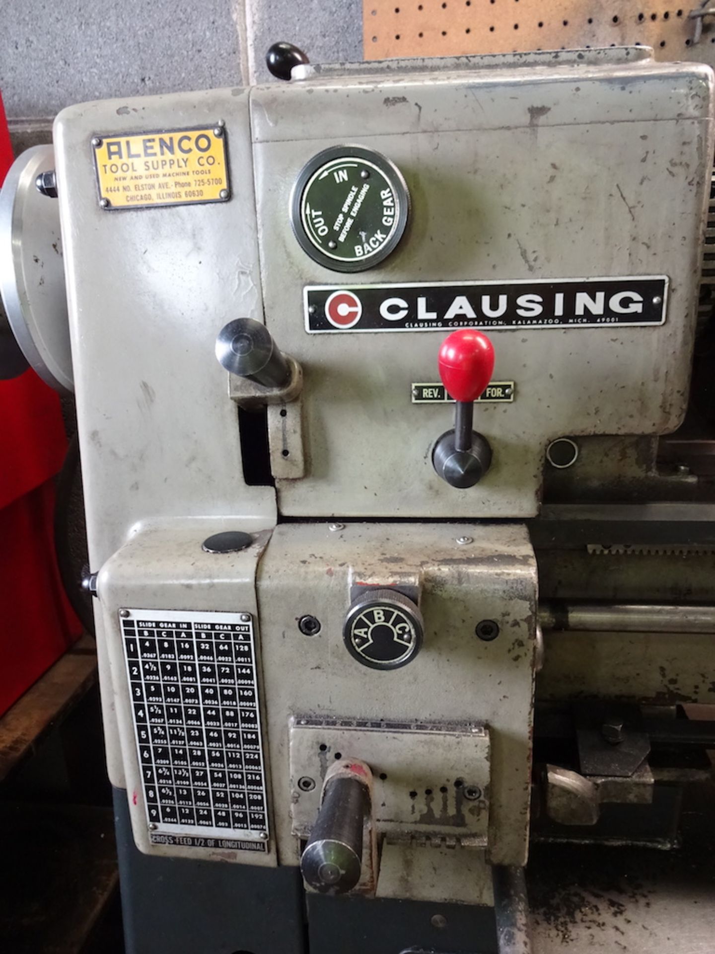 CLAUSING 12 IN X 36 IN MODEL 5914 LATHE: S/N 511091, - Image 3 of 14