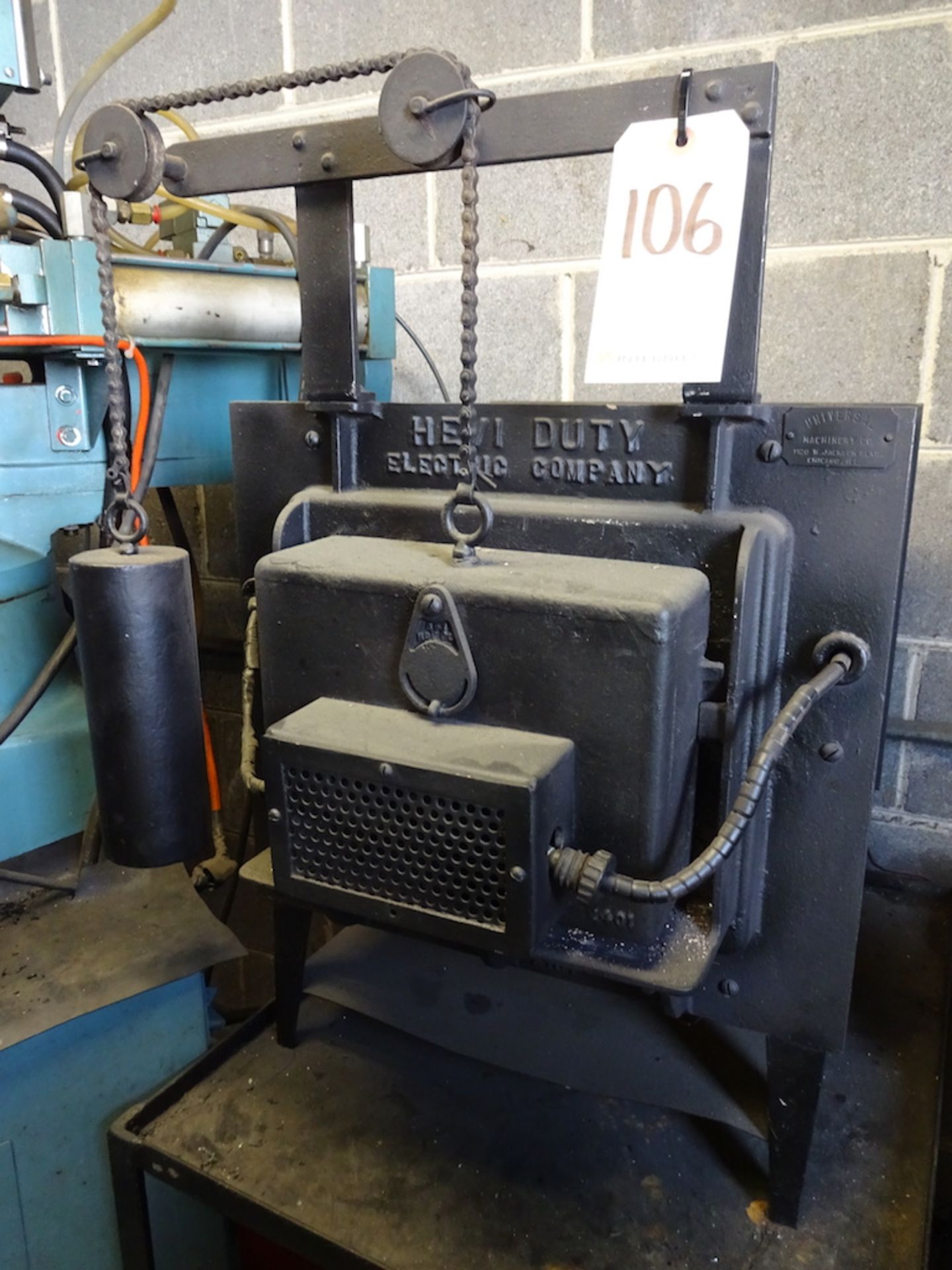 HEVY DUTY ELECTRIC COMPANY TYPE 55 FURNACE: S/N 35112, 1850 DEG F MAX TEMP