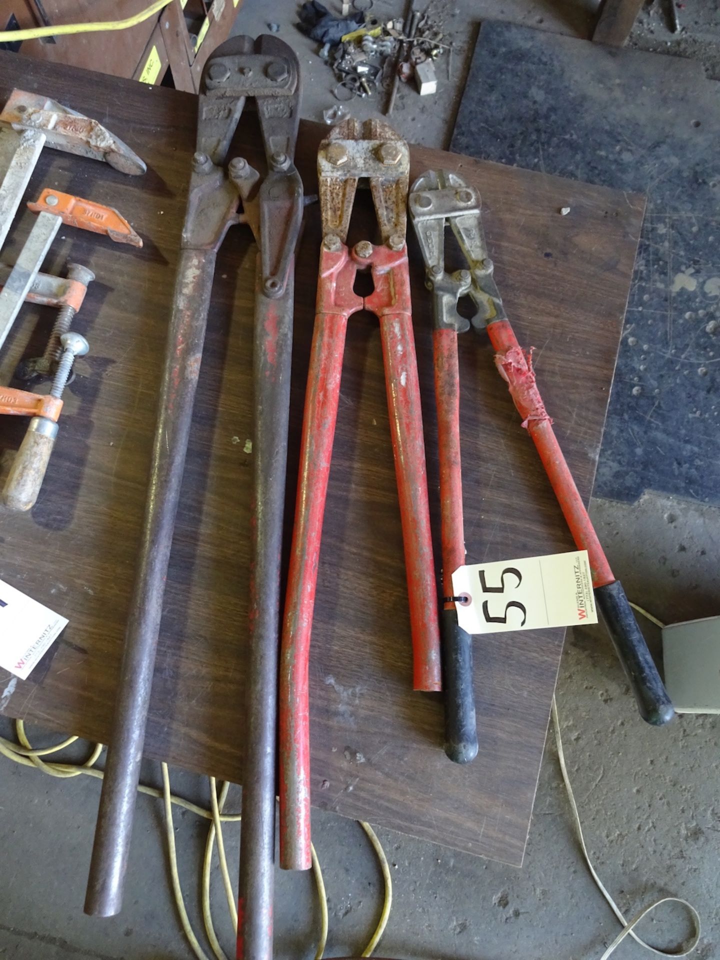 (3) LARGE BOLT CUTTERS, 24", 30" AND 36"