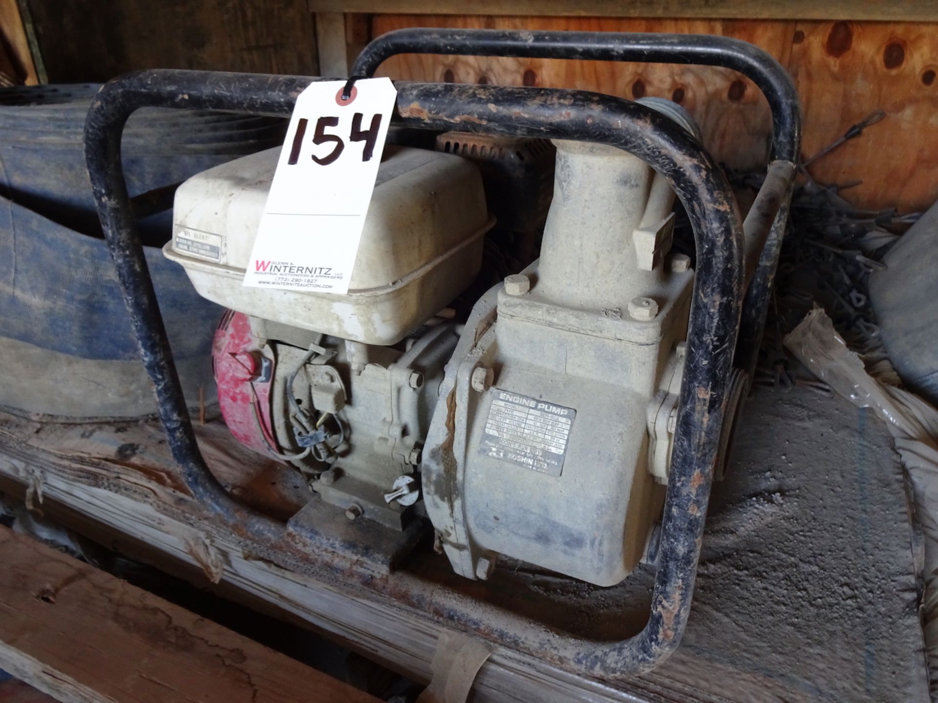 3" WATER PUMP WITH HONDA GX160, CONDITION UNKNOWN, PLEASE PLAN ON ATTENDING INSPECTION