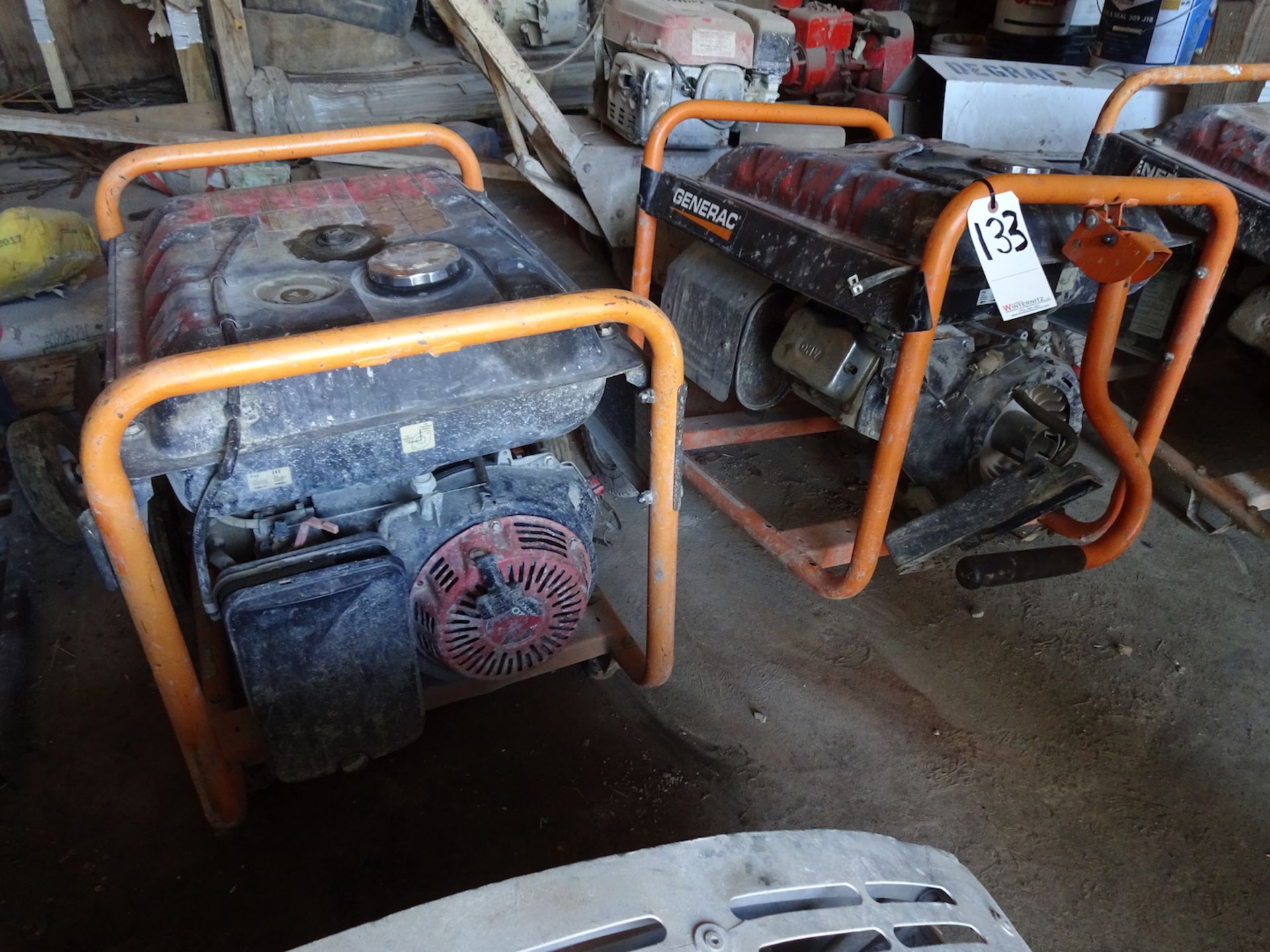 (2) GENERAC GP6500 GENERATORS, PORTABLE ON DOLLIES, CONDITION UNKNOWN, PLEASE PLAN ON ATTENDING