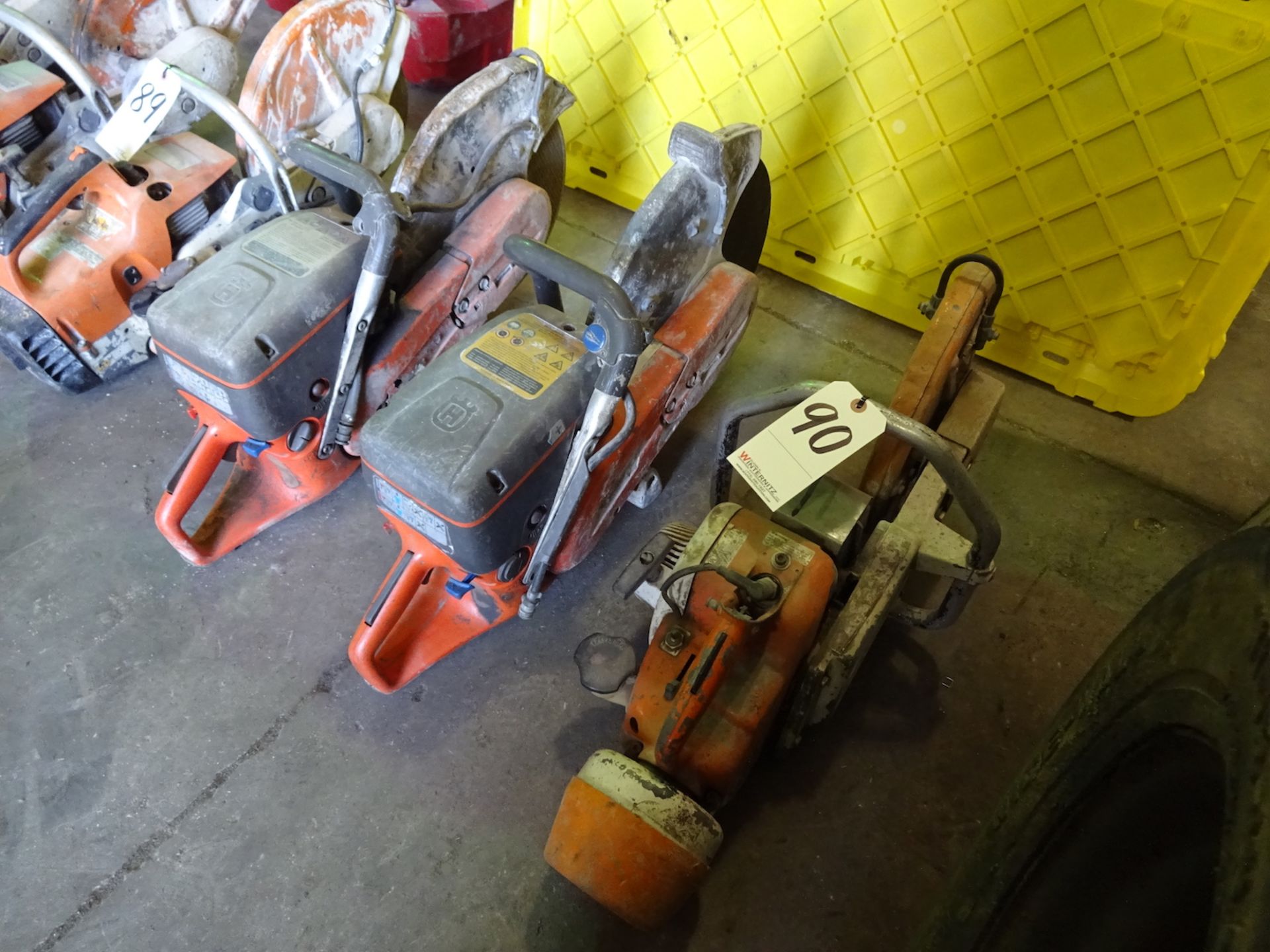 (2) HUSQUAVARNA MODEL K760 GAS POWERED CONCRETE SAWS AND (1) STIHL CONCRETE SAW, CONDITION