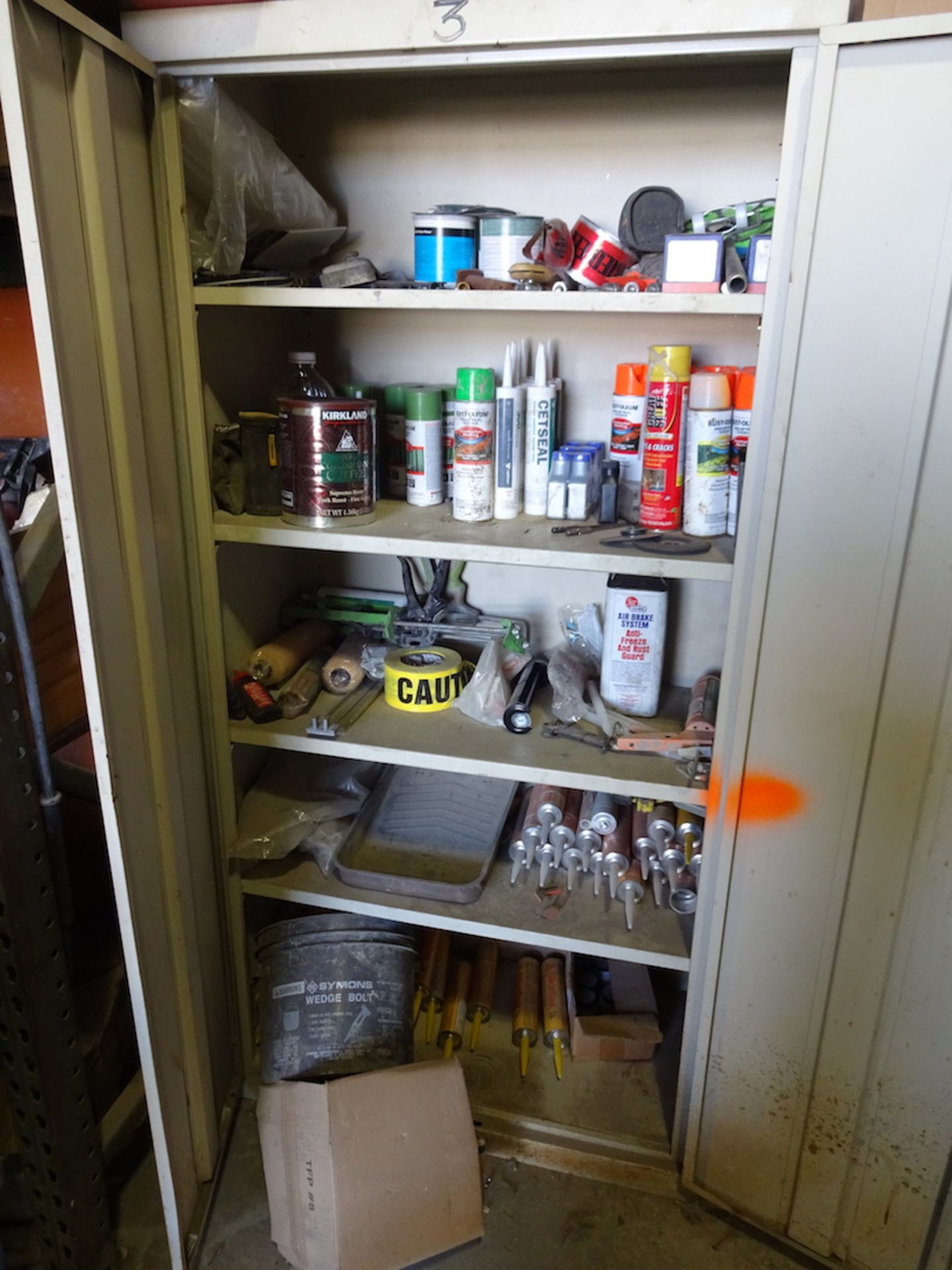 (2) TAN METAL TWO DOOR CABINETS WITH CONTENTS - Image 3 of 3