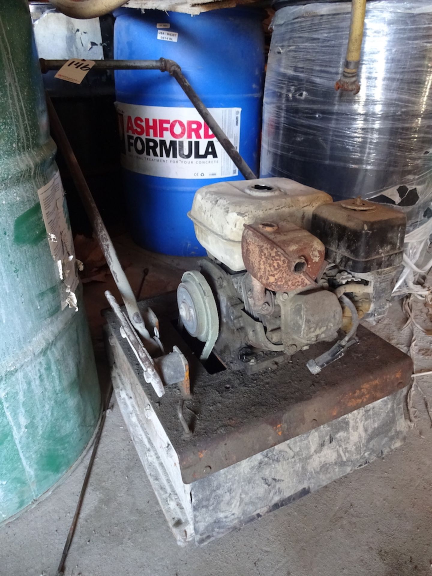 PLATE COMPACTOR, 18", NEEDS REPAIR, CONDITION UNKNOWN, PLEASE PLAN ON ATTENDING INSPECTION