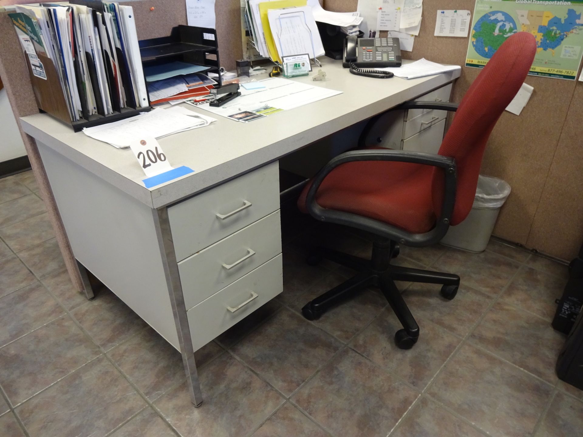 LOT: Desk, Chair