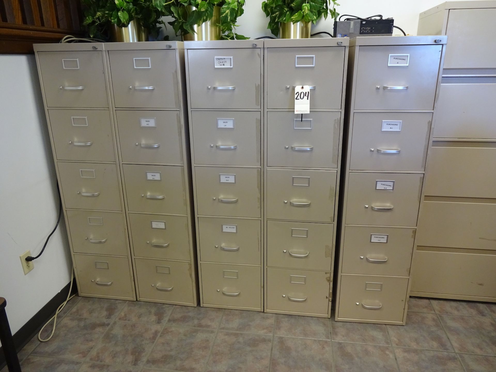 LOT: (5) 5-Drawer File Cabinets