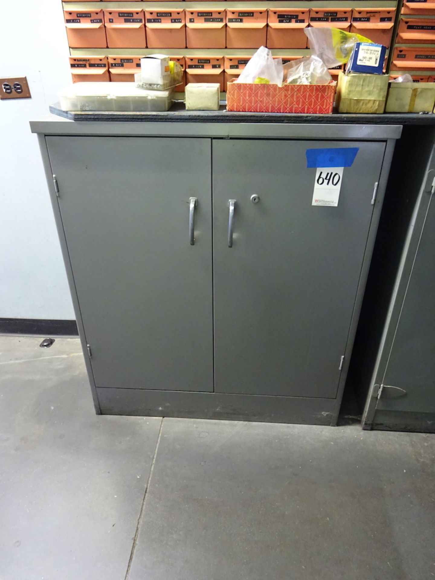LOT: Storage Cabinet, with Contents
