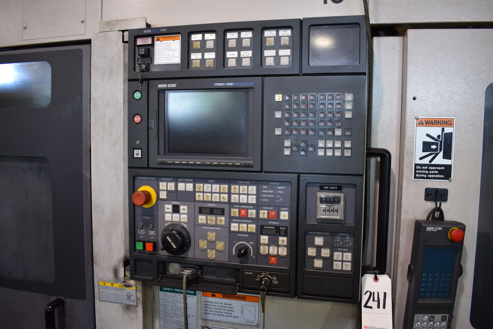 Mori Seiki Model SL-200MC CNC Turning Center, S/N 1055 (1999), Mori Seiki Model MSC-501 CNC Control, - Image 2 of 10