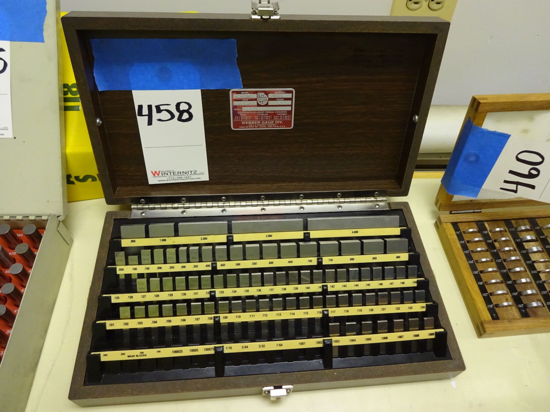 Webber Model RS81A1 Steel Gauge Block Set