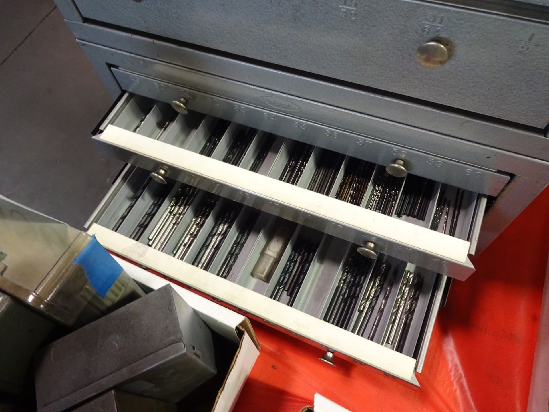 LOT: (2) Huot Drill Cabinets, with Assorted Drills - Image 3 of 3
