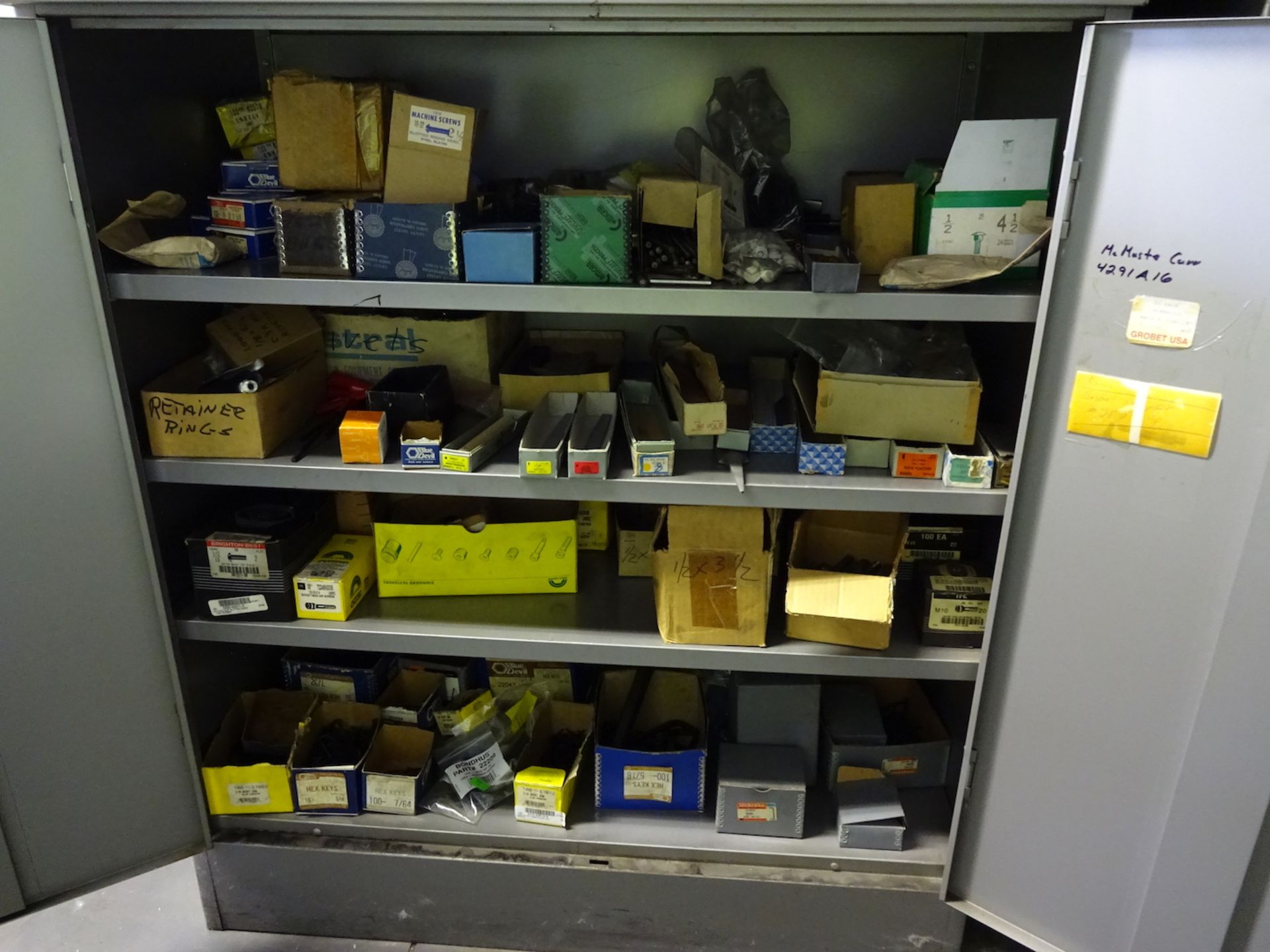LOT: Storage Cabinet, with Contents - Image 2 of 2