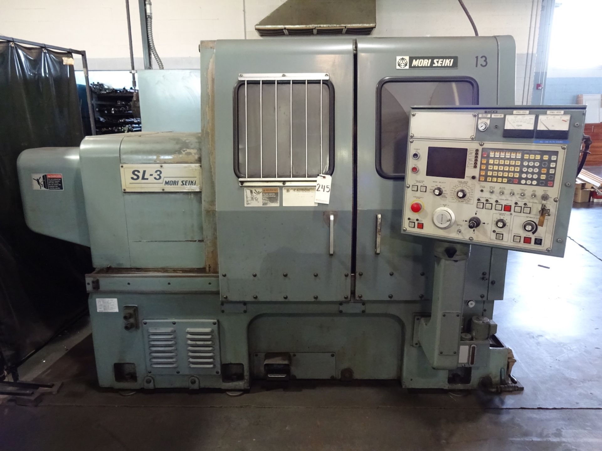 Mori Seiki Model SL-3A CNC Turning Center, S/N 1686, 8 in. 3-Jaw Chuck, 8 Station Turret, Tailstock - Image 3 of 14