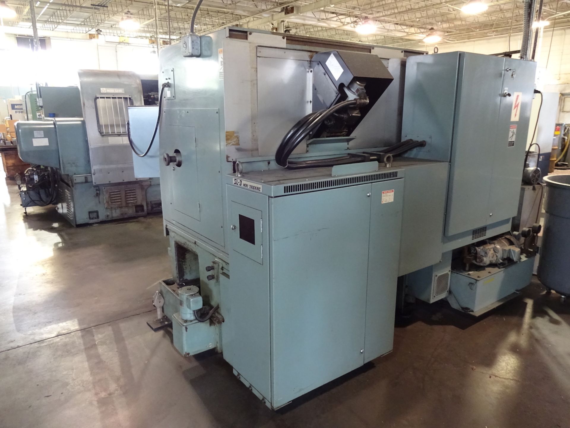 Mori Seiki Model SL-3A CNC Turning Center, S/N 1686, 8 in. 3-Jaw Chuck, 8 Station Turret, Tailstock - Image 6 of 14