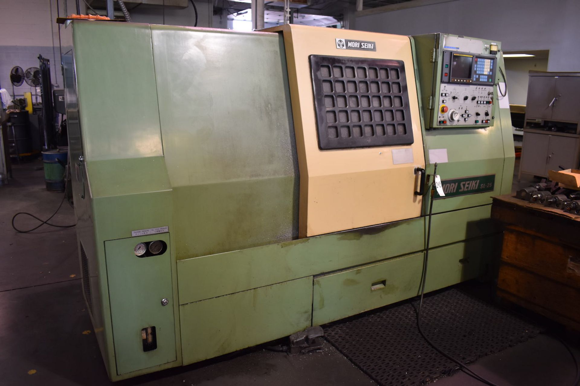 Mori Seiki Model SL-25B5 CNC Turning Center, S/N 3270 (1989), Fanuc Series O-T CNC Control, 10 in.