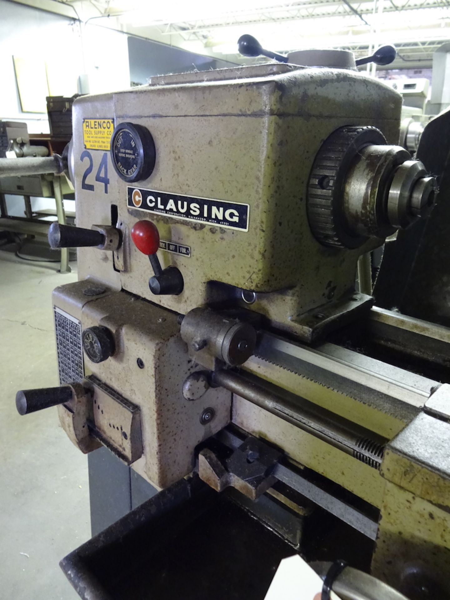 Clausing 12 in. x 36 in. (approx.) Model 5914 Toolroom Lathe, S/N 511628, 7.5 in. 4-Jaw Chuck, 6.5 - Image 4 of 7