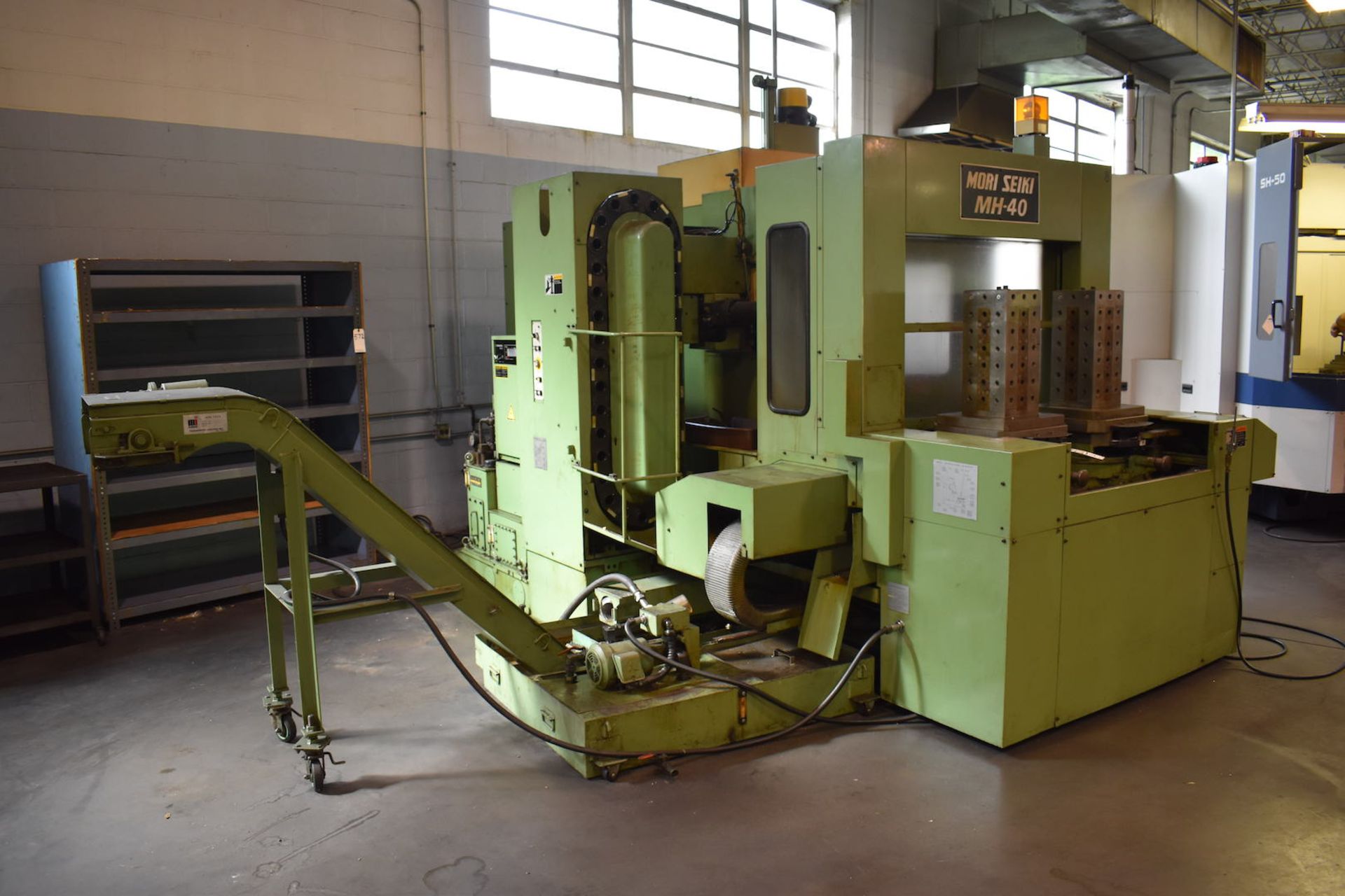 Mori Seiki Model MH-40 CNC Horizontal Machining Center, S/N 76 (1984), Fanuc System 11-M Control, - Image 3 of 10