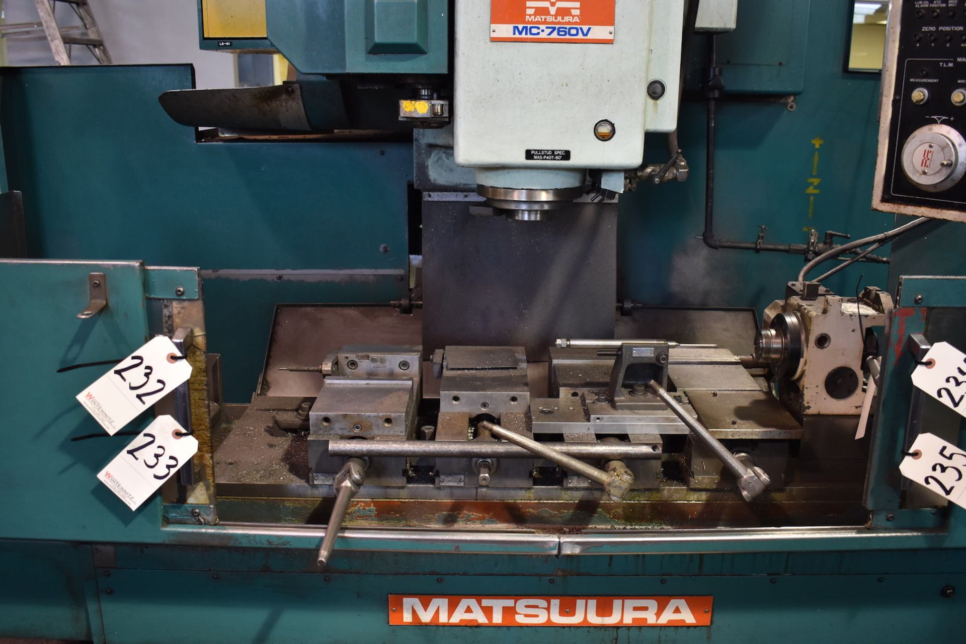 Matsuura Model MC-760V2 CNC Vertical Machining Center, S/N 84033706 (1984), Matsuura/Yaskawa - Image 2 of 7