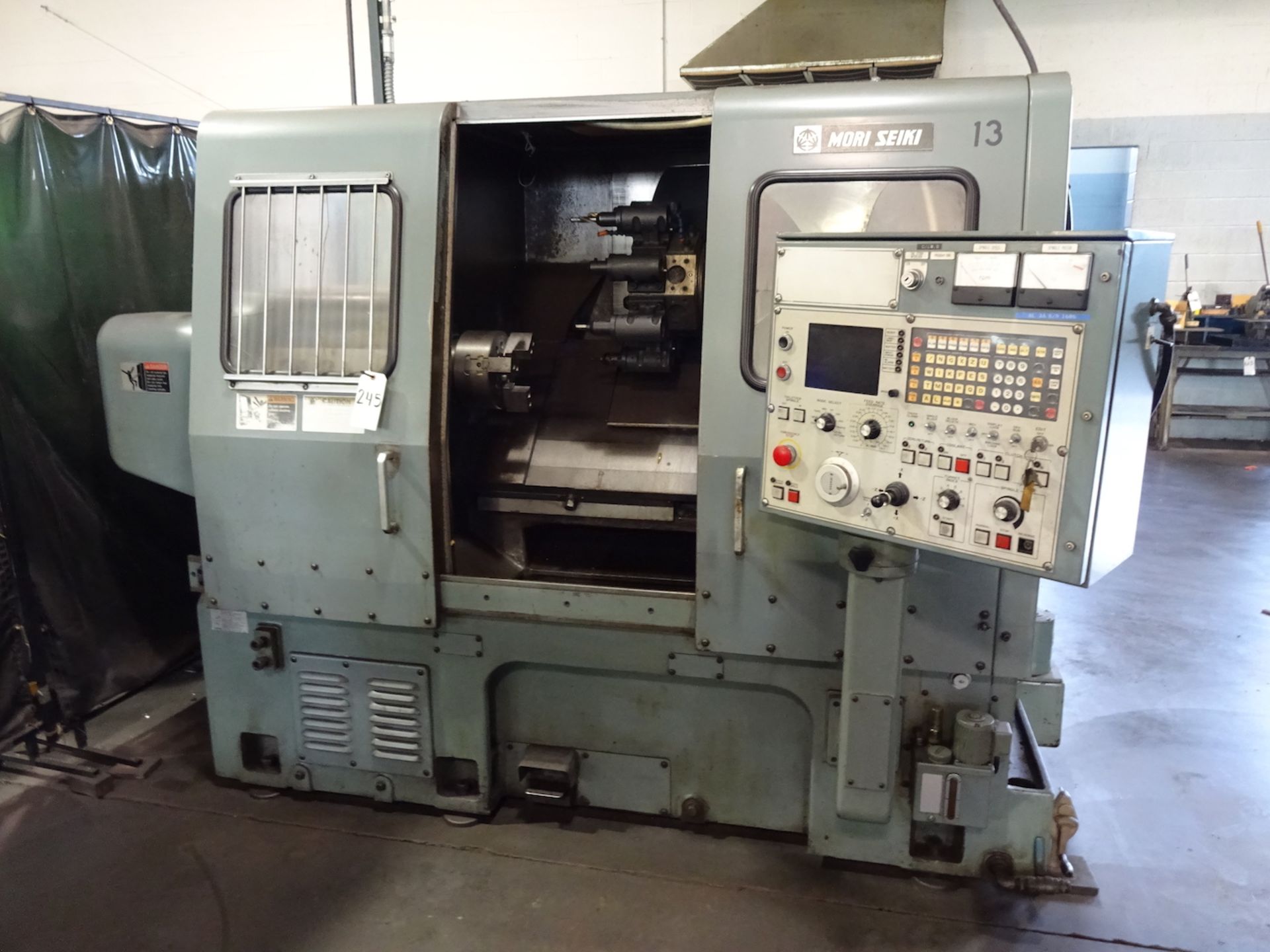 Mori Seiki Model SL-3A CNC Turning Center, S/N 1686, 8 in. 3-Jaw Chuck, 8 Station Turret, Tailstock - Image 5 of 14