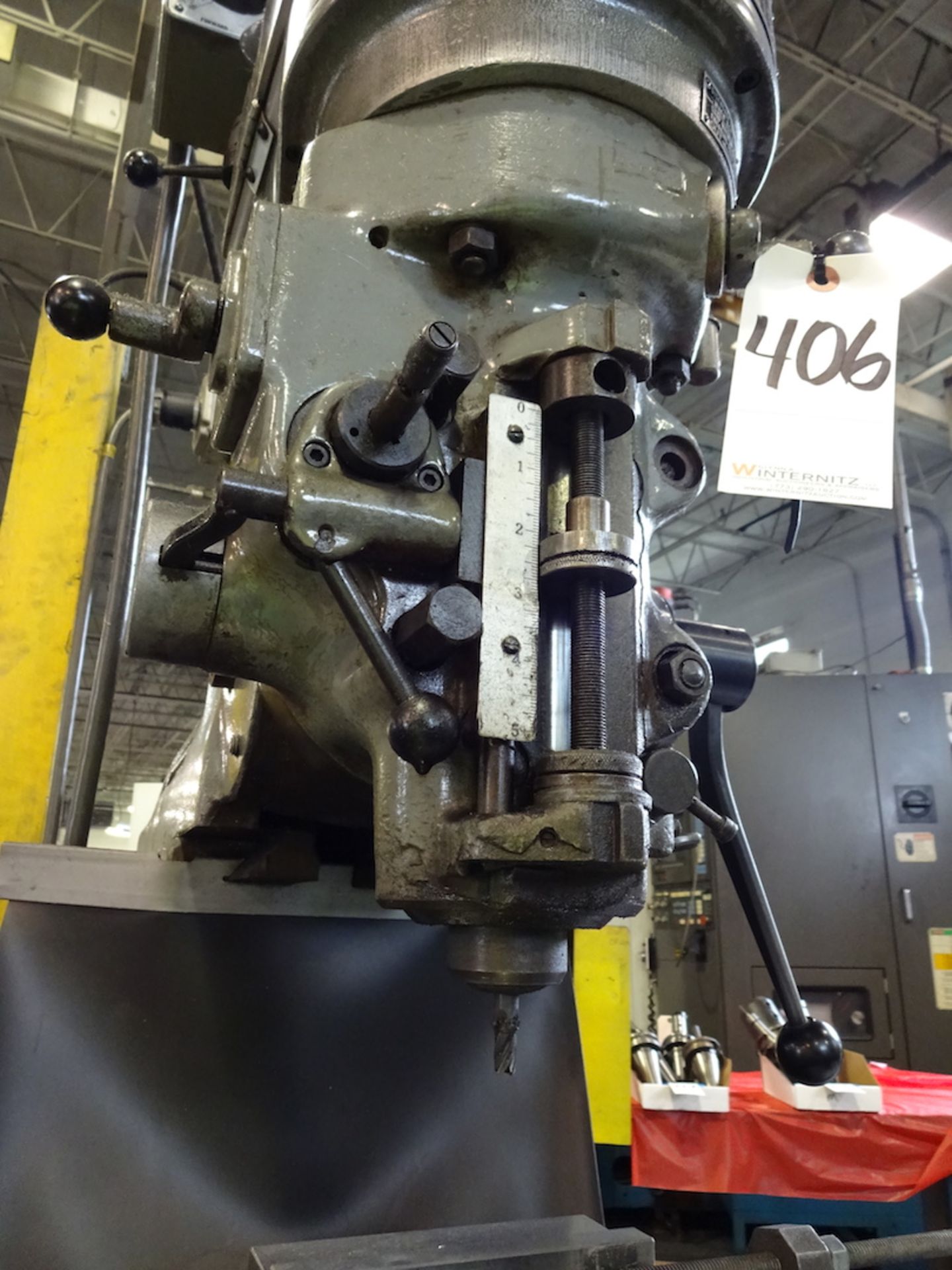 Bridgeport 1 HP V-Ram Vertical Milling Machine, S/N 12/BR86073, Power Table Feed, 80 - 2720 RPM, 9 - Image 3 of 5