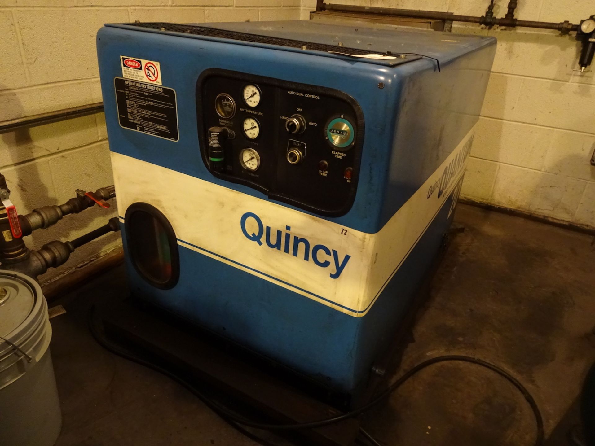 Quincy 20 HP Quantum Rotary Screw Air Compressor, S/N N/A, 4978 hours