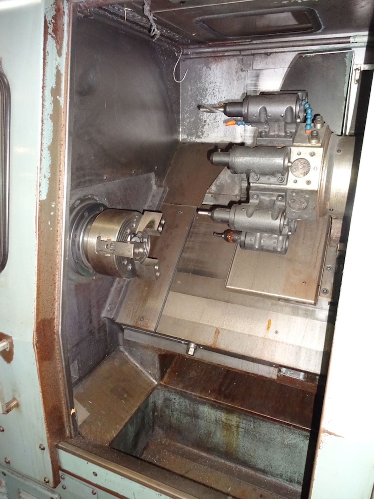 Mori Seiki Model SL-3A CNC Turning Center, S/N 1686, 8 in. 3-Jaw Chuck, 8 Station Turret, Tailstock - Image 12 of 14