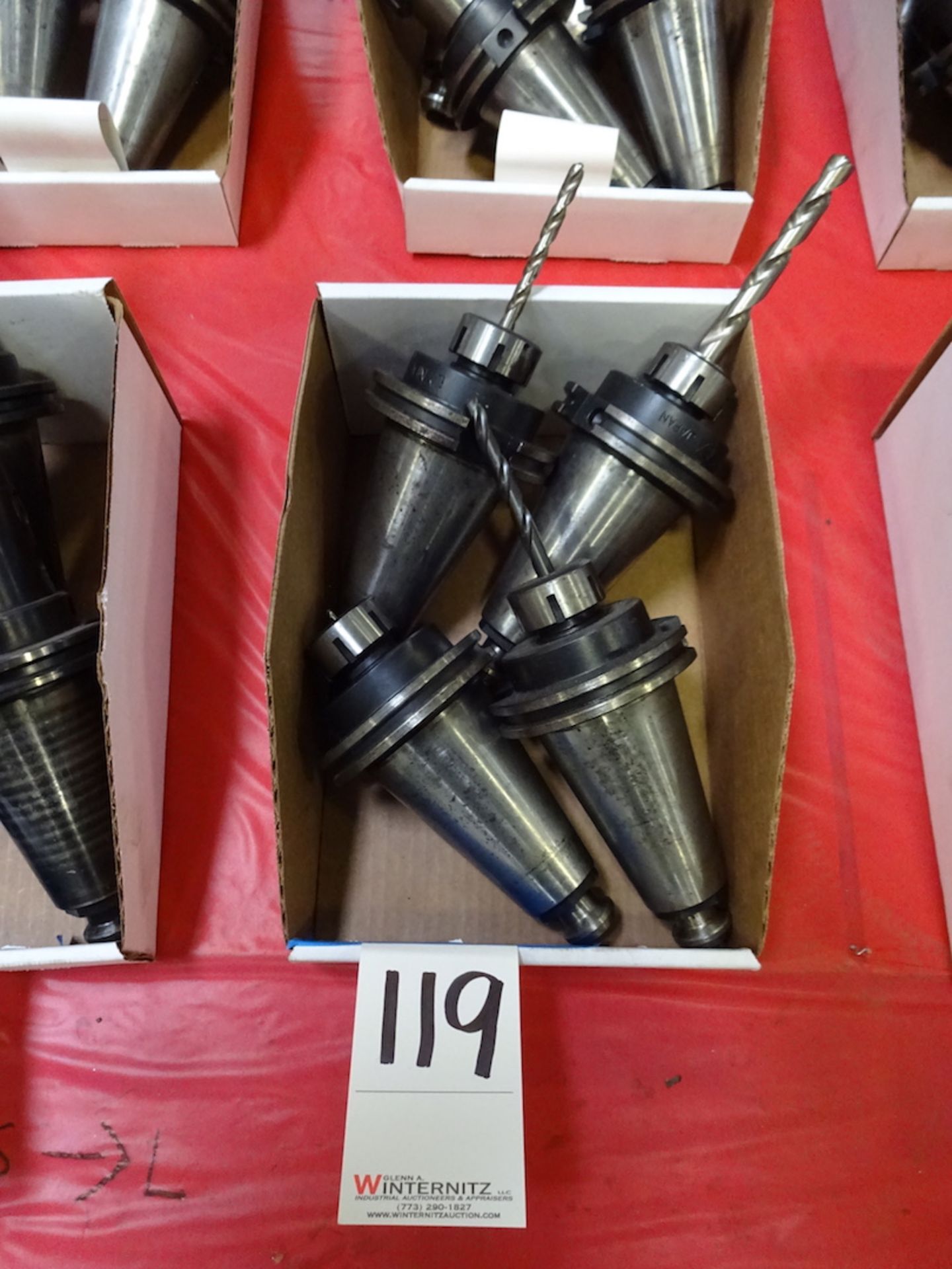 LOT: (4) Assorted Lyndex 50 Taper CNC Tool Holders