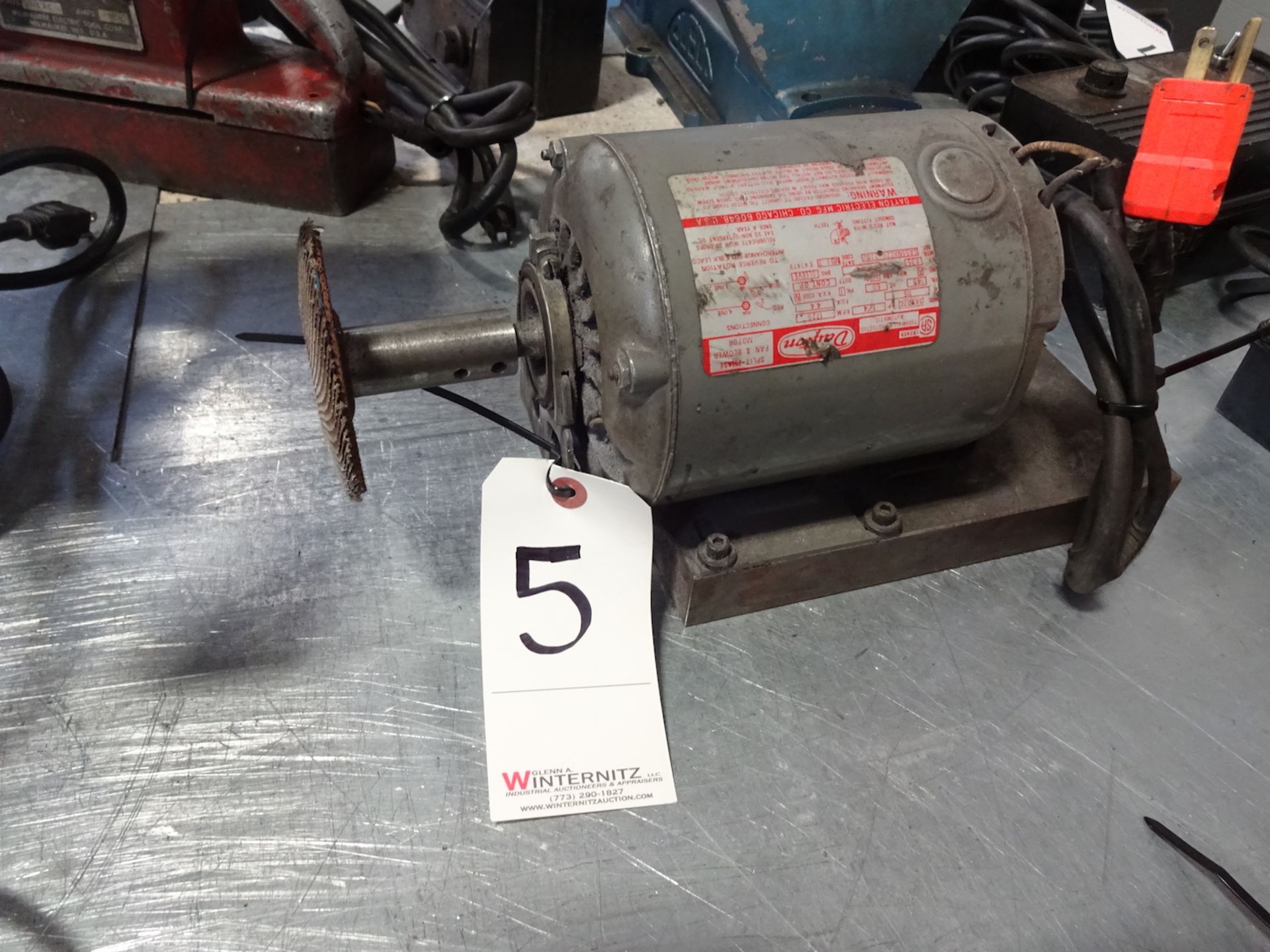 Dayton 1/4 HP Motor with Grinding Wheel