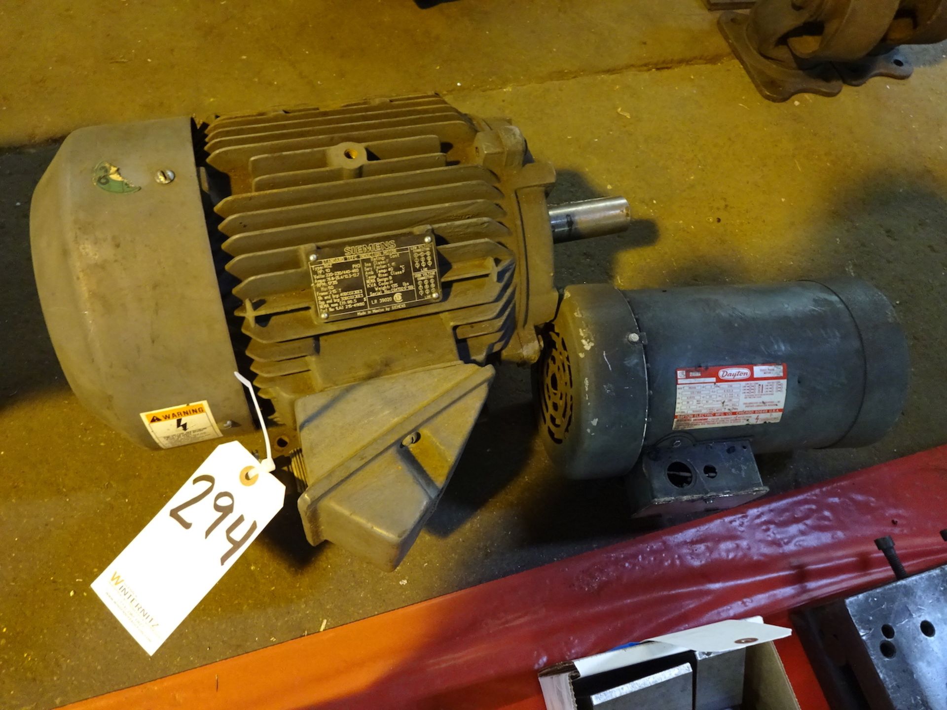 LOT: (1) 10 HP & (1) 2 HP Electric Motors