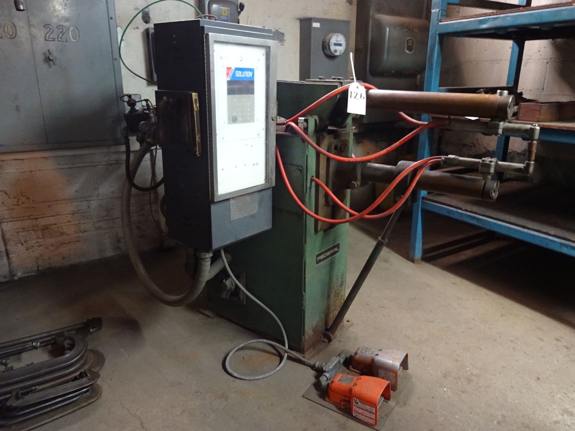 Federal 100 KVA Type RA-4-24 Spot Welder, S/N 38601-100, United Solution Controls