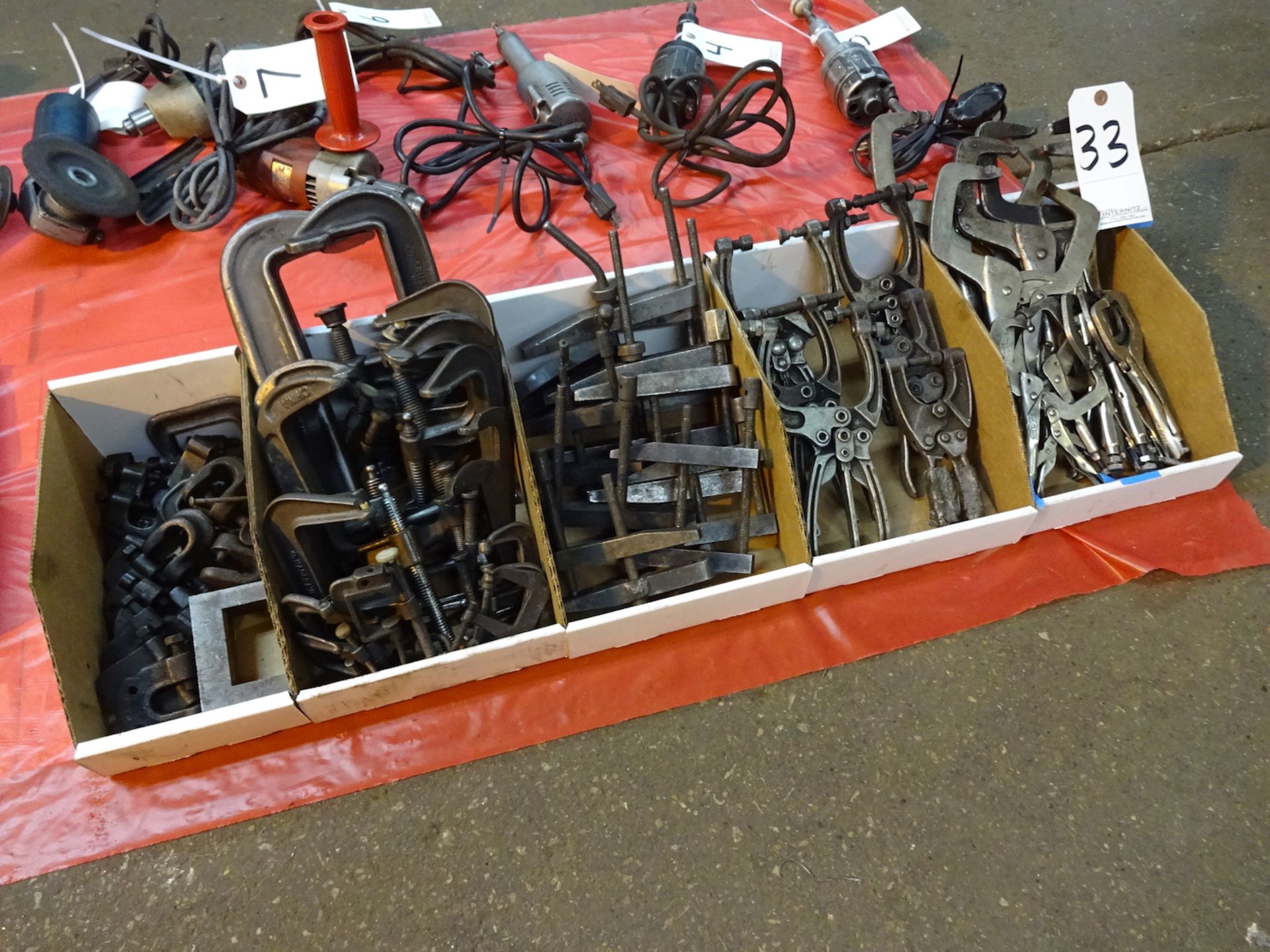 LOT: Assorted Clamps in (5) Boxes