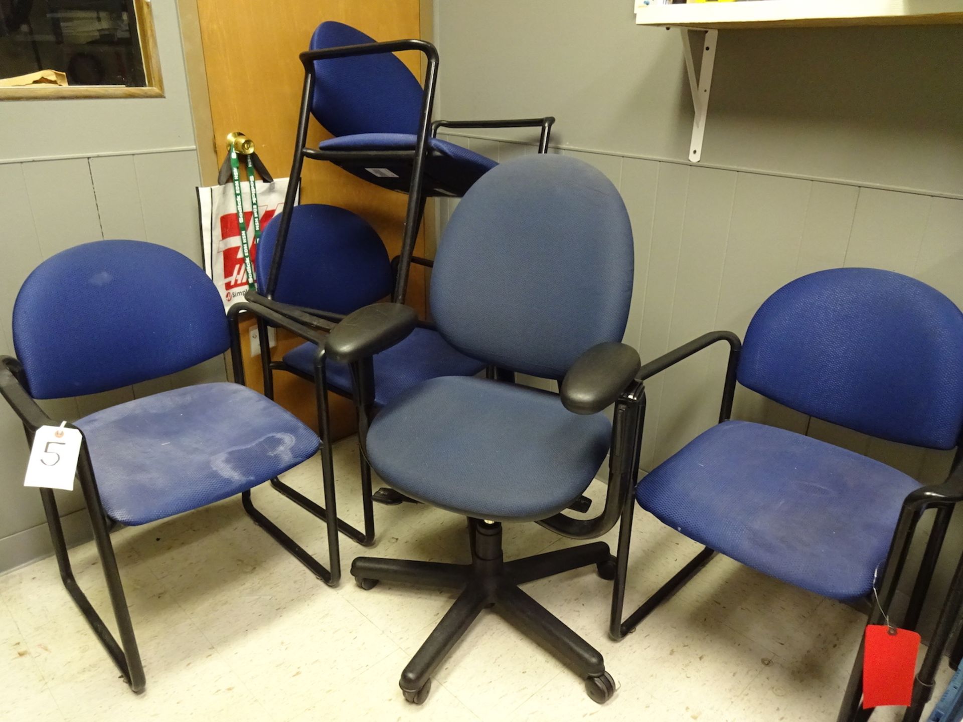 LOT: (5) Assorted Chairs (blue) (Elk Grove Village, IL)