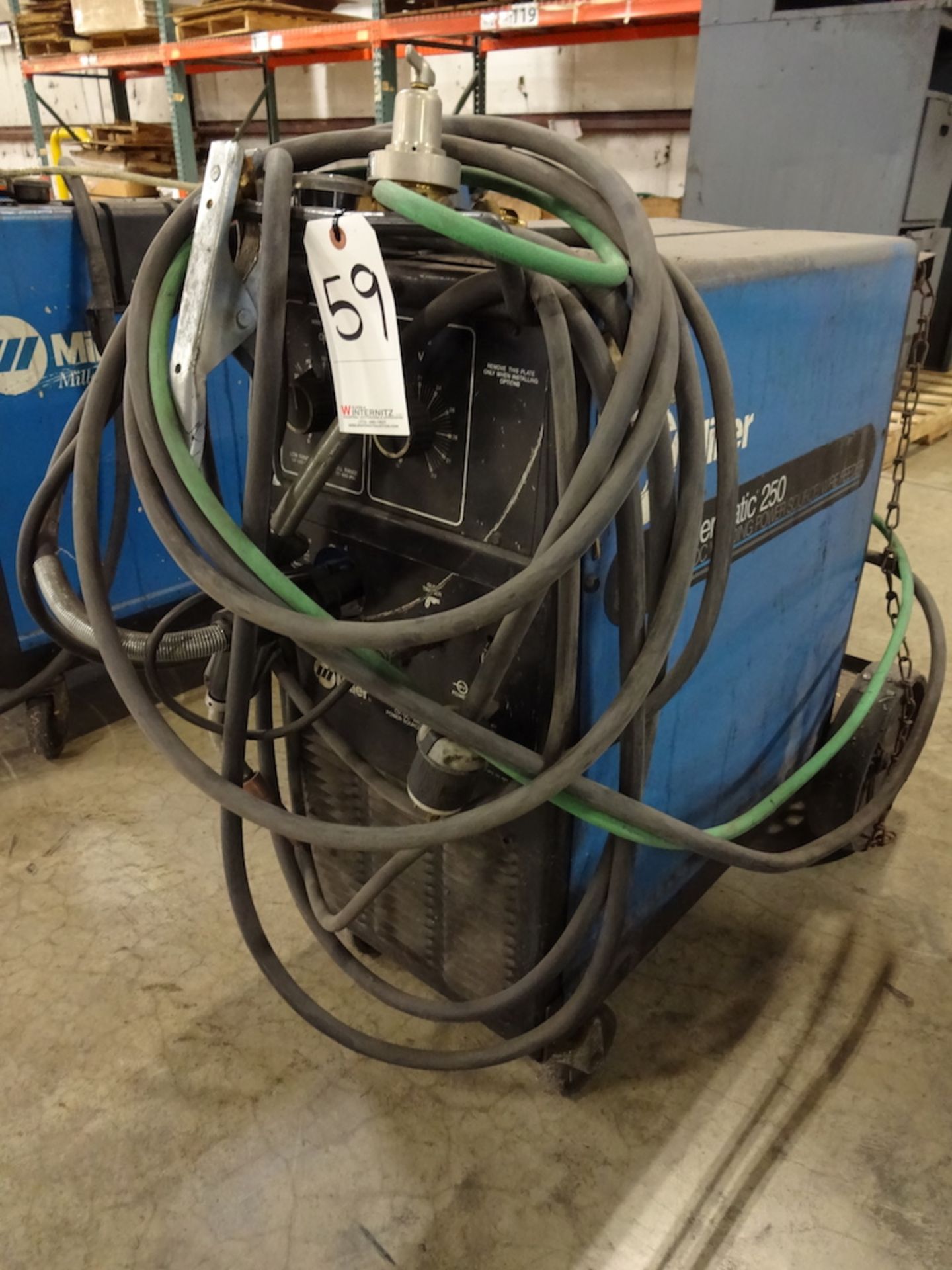 Miller 200 Amp Millermatic 250 CV-DC Arc Welding Power Source/Wire Feeder, S/N KG113145 (1996)