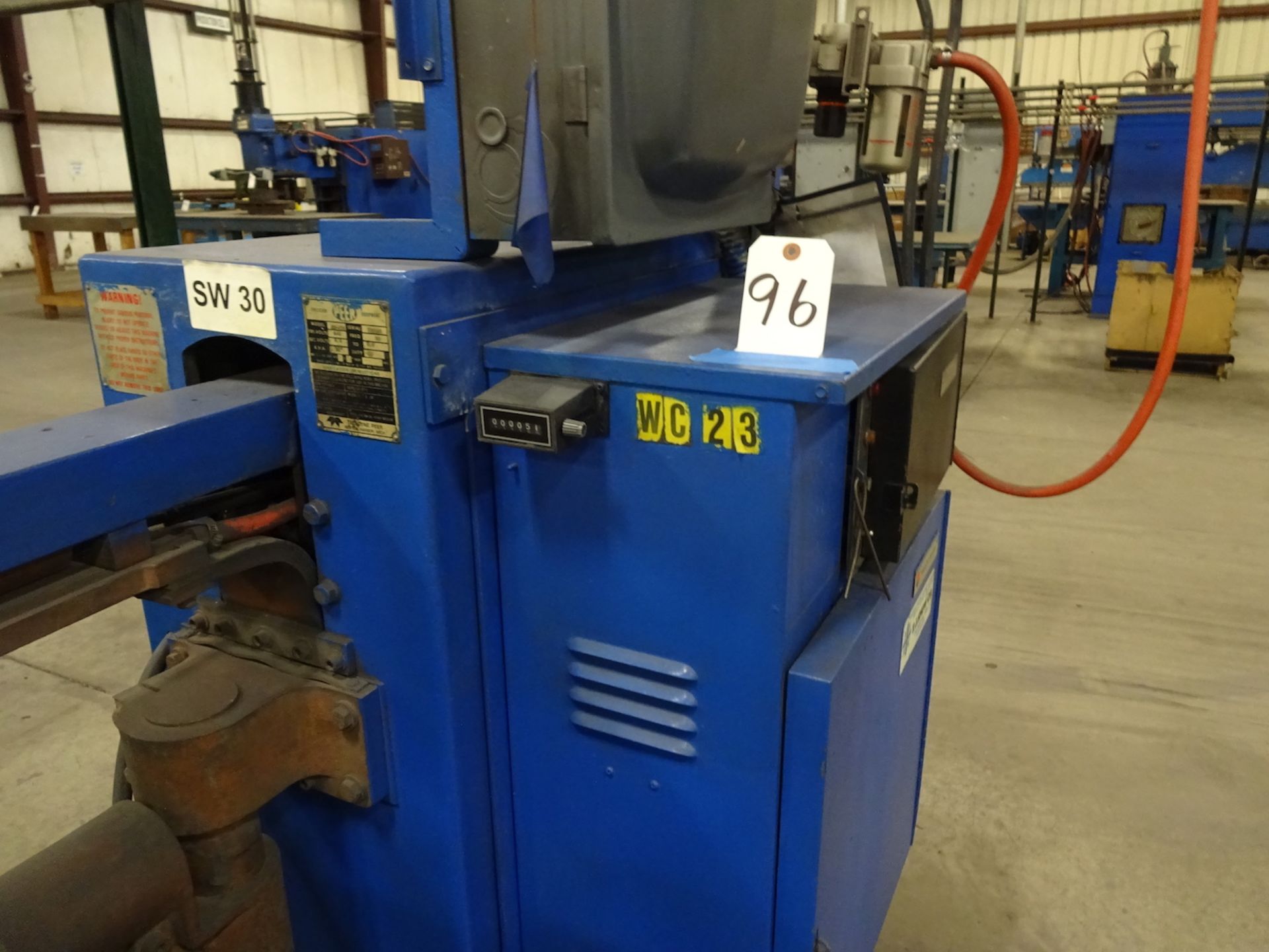 Peer 75 KVA Model AR-475 Spot Welder, S/N 760085, Weldtronic/Technitron Model MCS2009 Micro