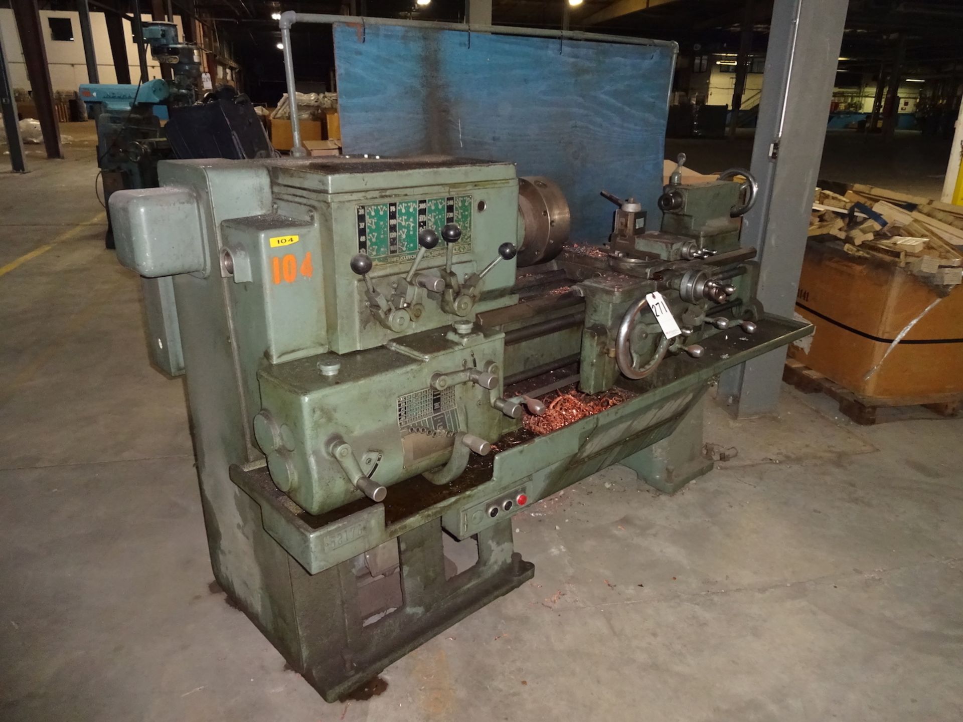 Mfr. Unknown 16 in. x 30 in. (approx.) Engine Lathe, 28 - 1200 RPM, Inch Threading, 10 in. 3-Jaw - Image 4 of 5