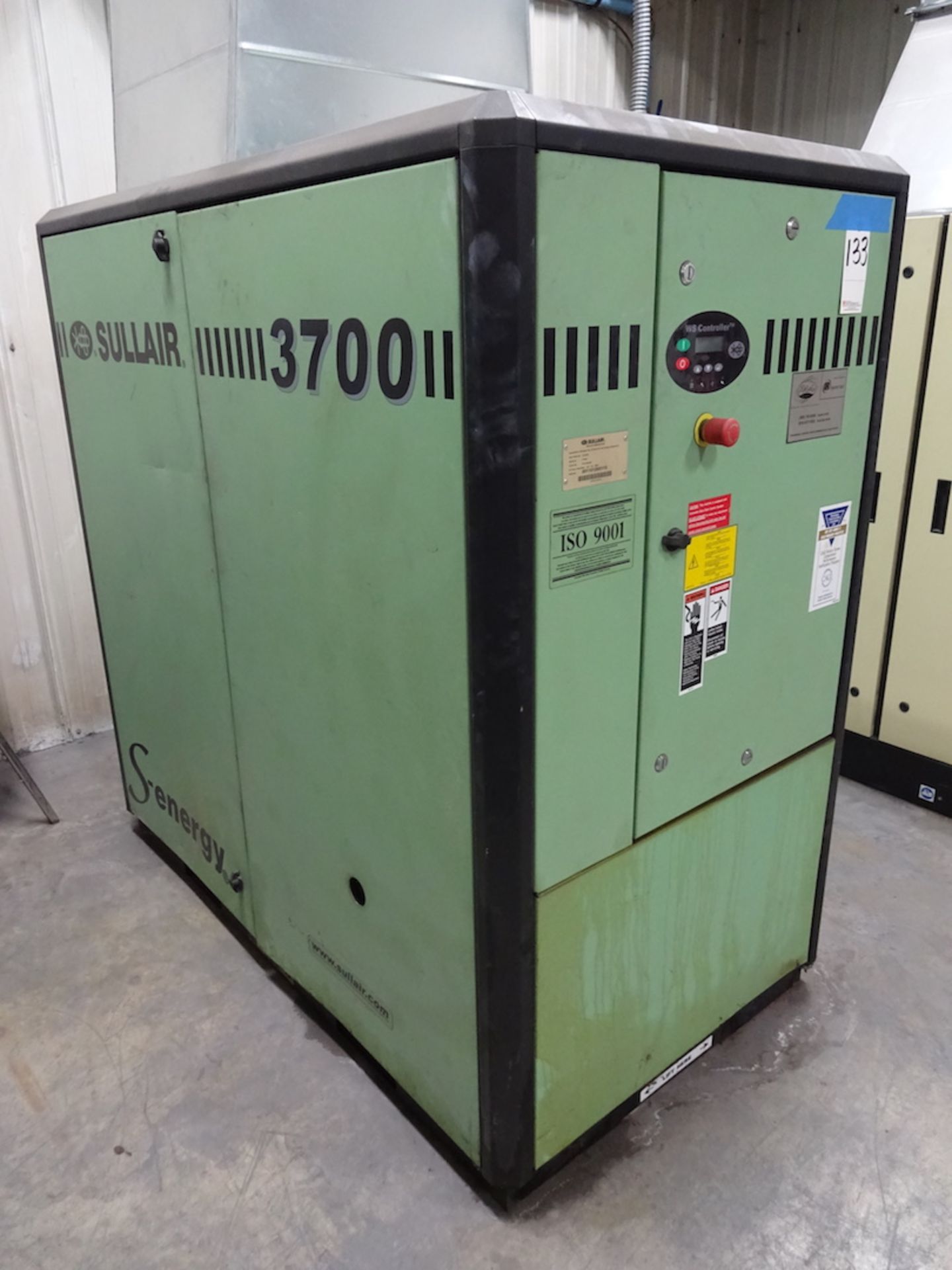 Sullair S-Energy Model 3709/A Screw Type Air Compressor, S/N 201101200110 (2011), approx. 20,500 - Image 2 of 2