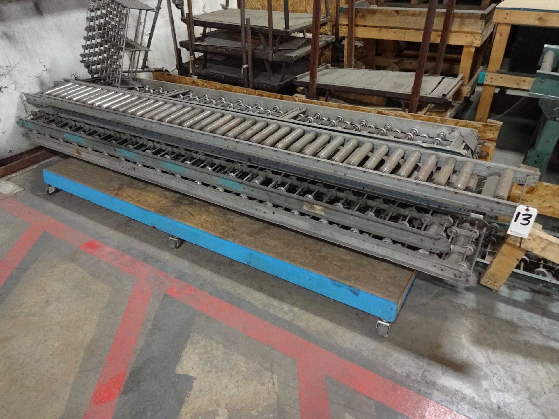 LOT: Assorted 12 in. (approx.) x 10 ft. Long Skate & Roller Conveyors